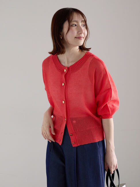 Te chichi「【WEB限定カラーあり】ペーパータッチヤーン2wayメッシュニット」|ニット・セーター|