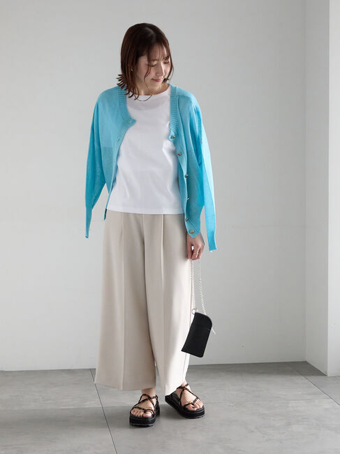 Te chichi「【WEB限定カラーあり】ペーパータッチヤーン2wayメッシュニット」|ニット・セーター|