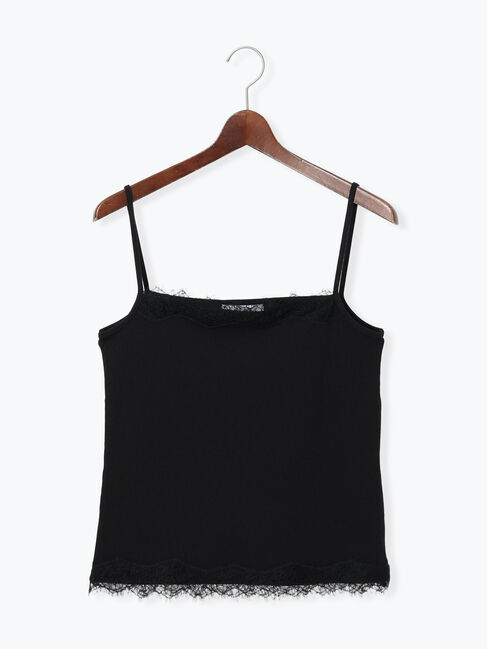 Te chichi「【接触冷感】レーストリムテレコキャミソール」|キャミソール|ブラック