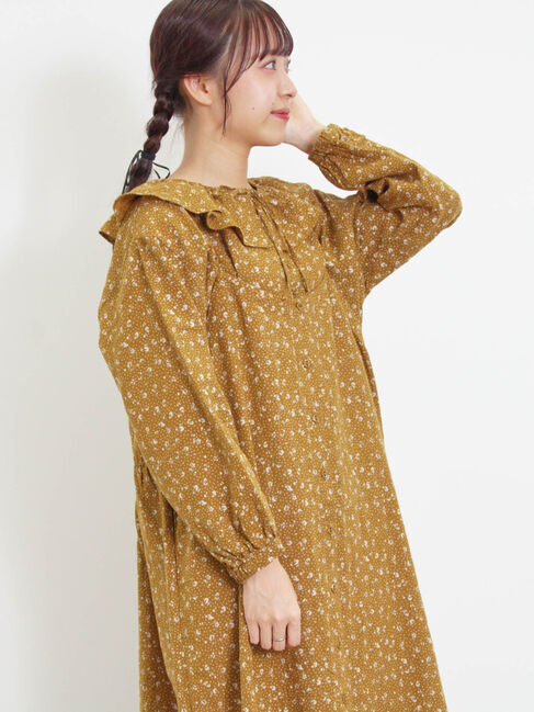 Samansa Mos2「【Slow linen】柄アソートフリルブラウス」|シャツ・ブラウス|