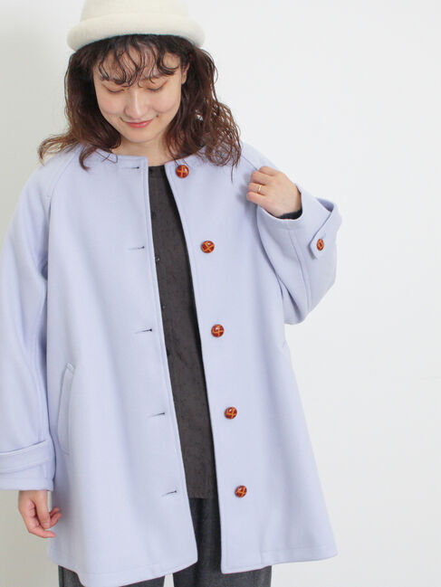 Samansa Mos2「ウーリーライクミドル丈クルーネックコート」|その他|