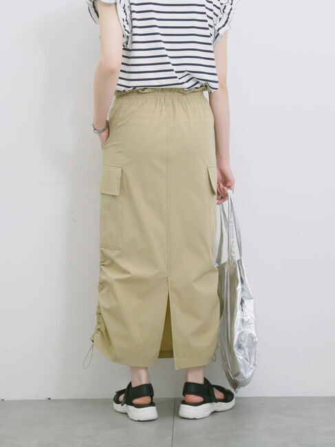 Samansa Mos2 blue「ナイロンカーゴスカート」|スカート|