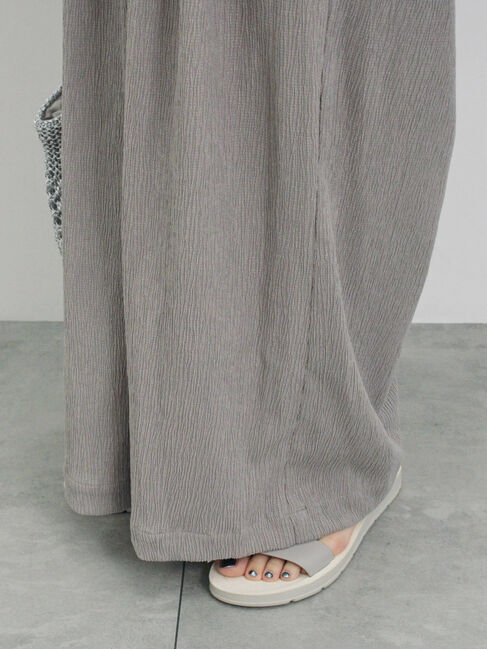 Samansa Mos2 blue「楊柳ハイウエストパンツ」|その他|