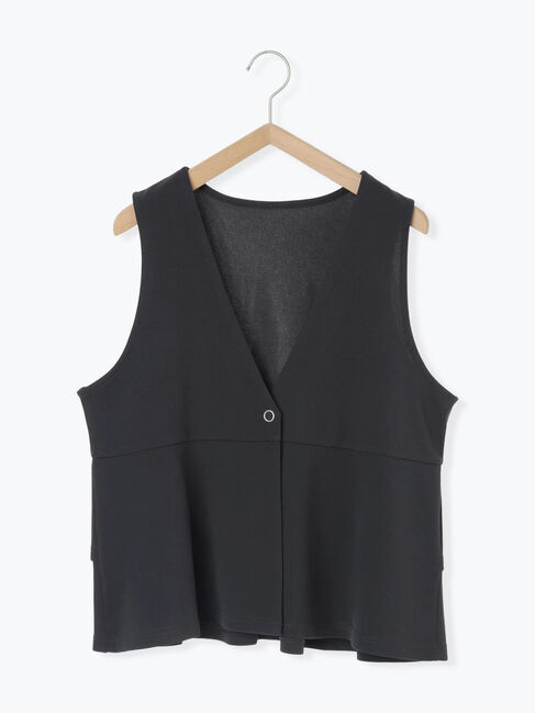 Samansa Mos2 blue「ペプラムベスト(セットアップ可)」|ダウンベスト・ベスト|