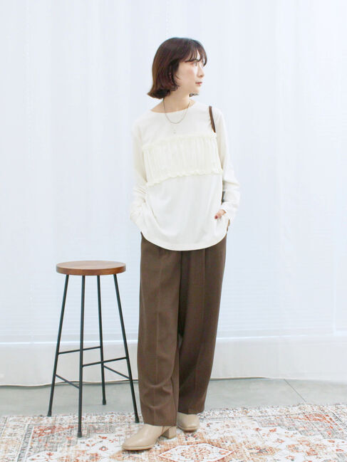 Samansa Mos2 blue「ビスチェドッキングカットソー」|Tシャツ・カットソー|