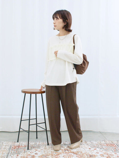 Samansa Mos2 blue「ビスチェドッキングカットソー」|Tシャツ・カットソー|