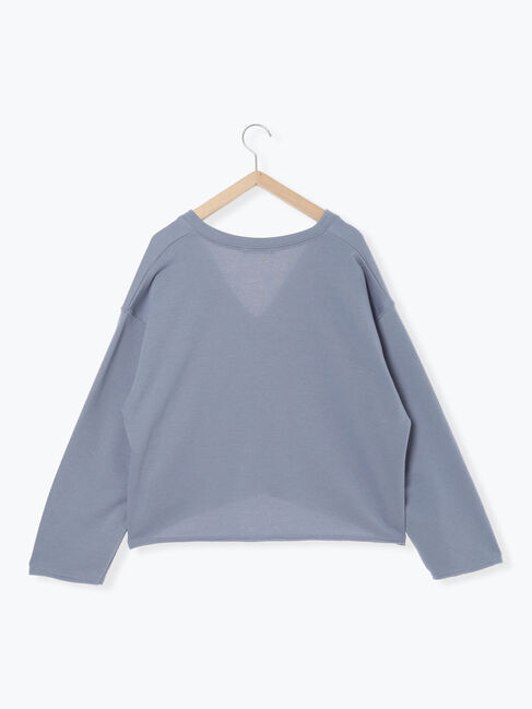 Samansa Mos2 blue「◎裏毛深Vネックプルオーバー」|Tシャツ・カットソー|