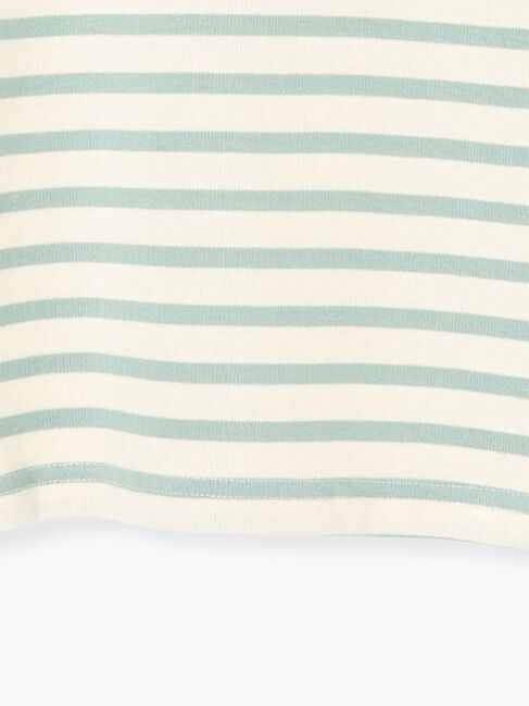 Samansa Mos2 Lagom「ハリネズミ刺繍ボーダーカットソー」|Tシャツ・カットソー|