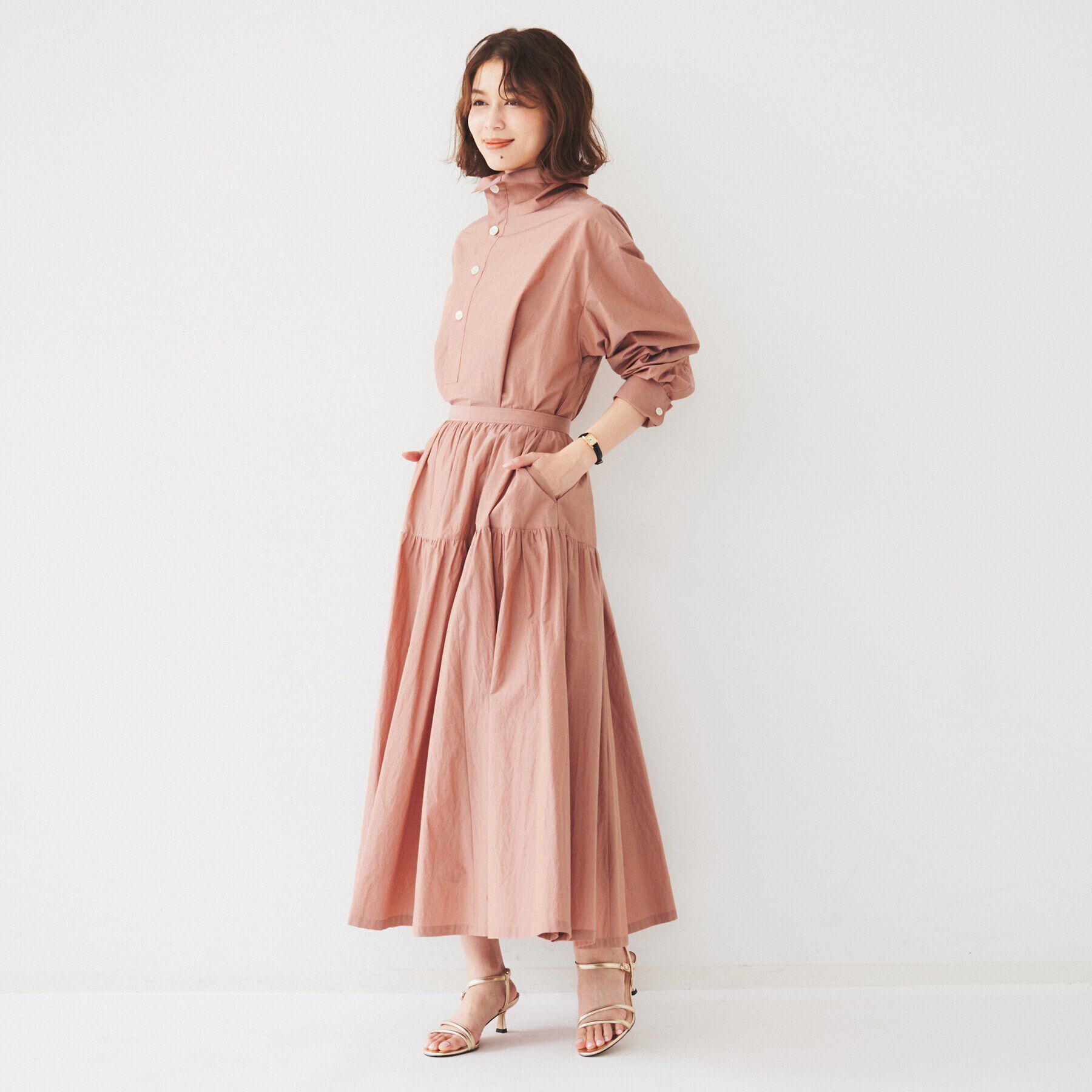 UNTITLED「ライトコットン ティアードスカート」|スカート|