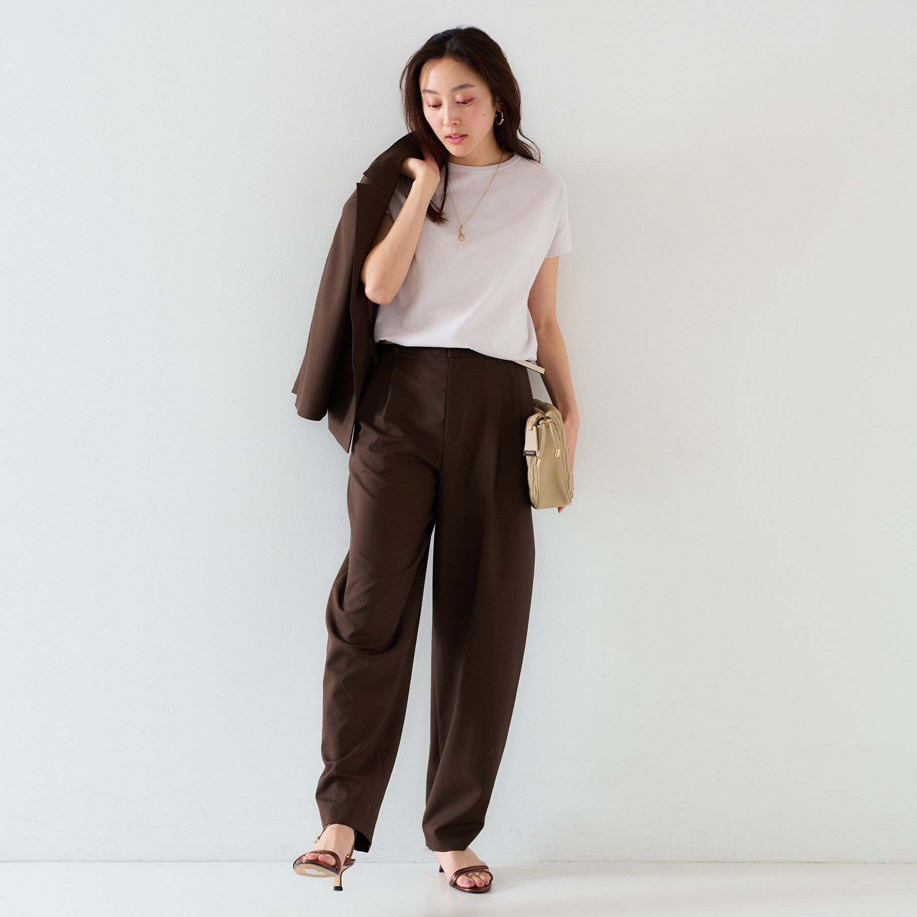 UNTITLED「【11色展開/コットン100/アンサンブル可能】 プルオーバーニット」|ニット・セーター|