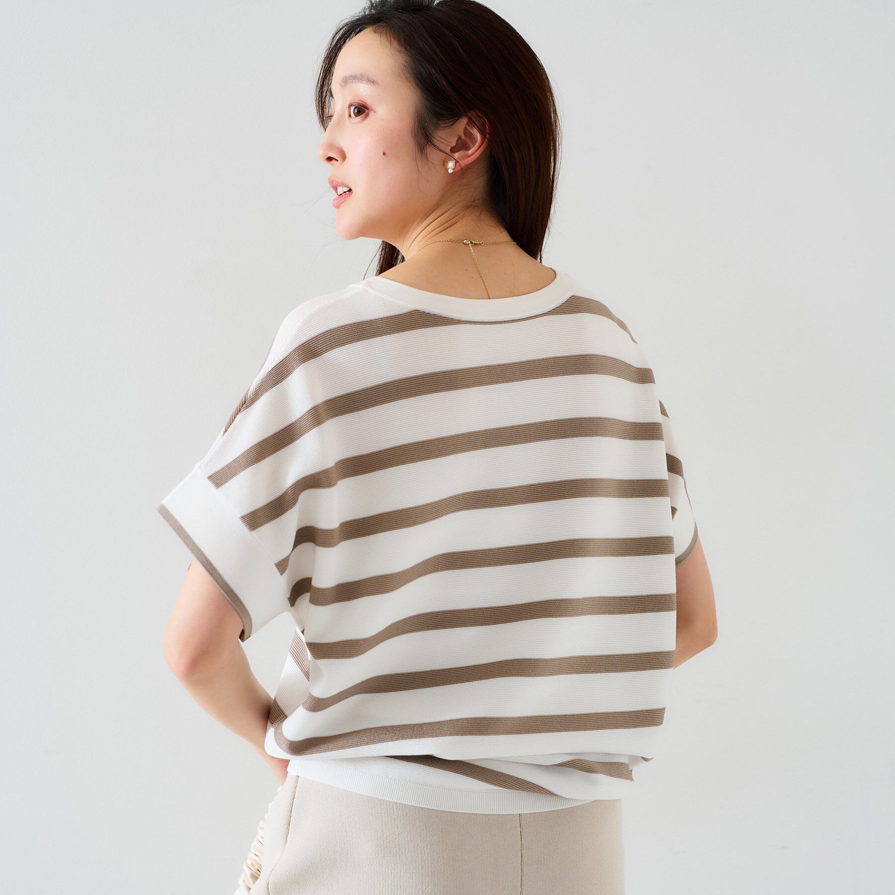 UNTITLED「【12色展開/体型カバー/2way】バウンドスリーブニット」|ニット・セーター|