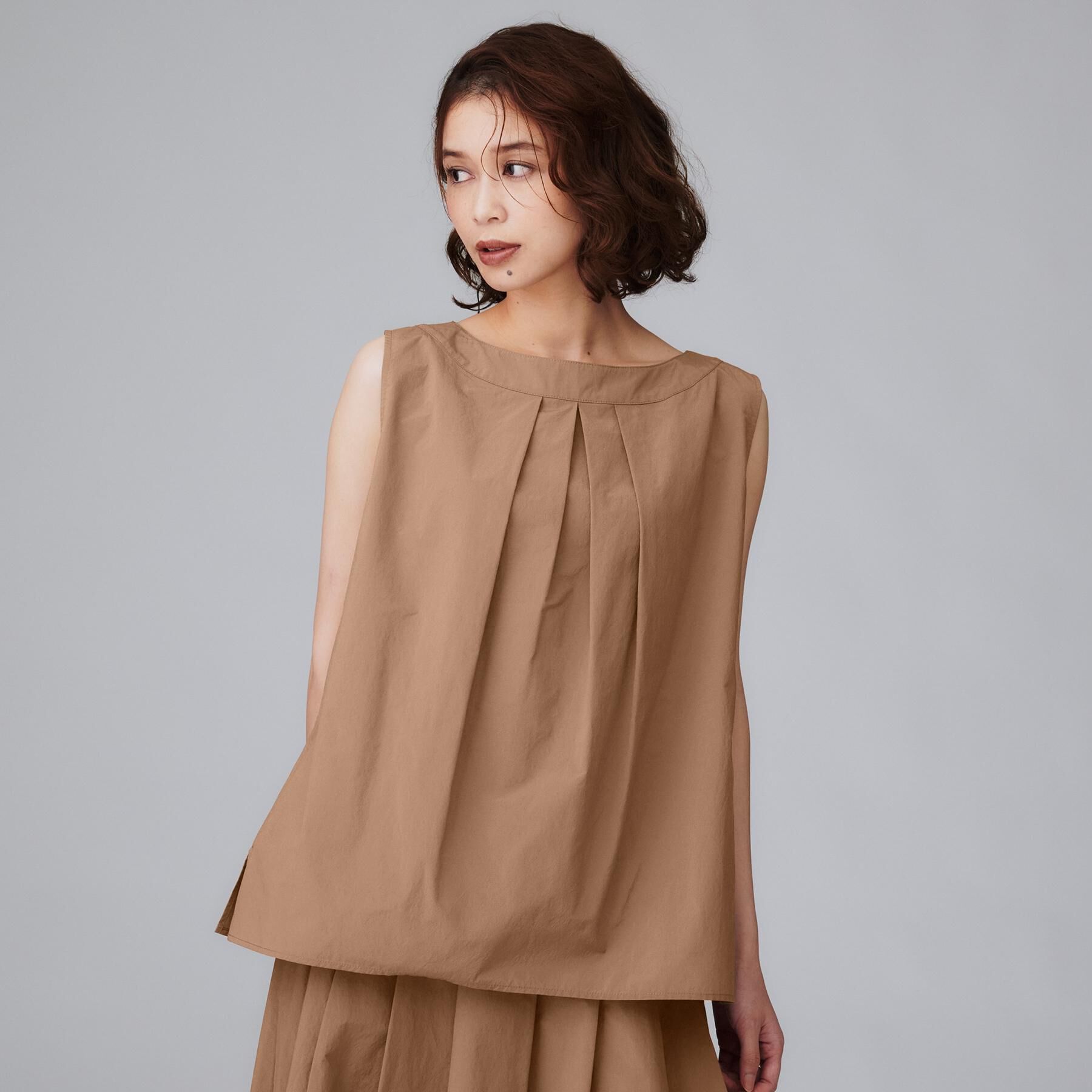 UNTITLED「【2WAY/セットアップ可/ノースリーブ/前ボタン】ファブリカブラウス」|シャツ・ブラウス|