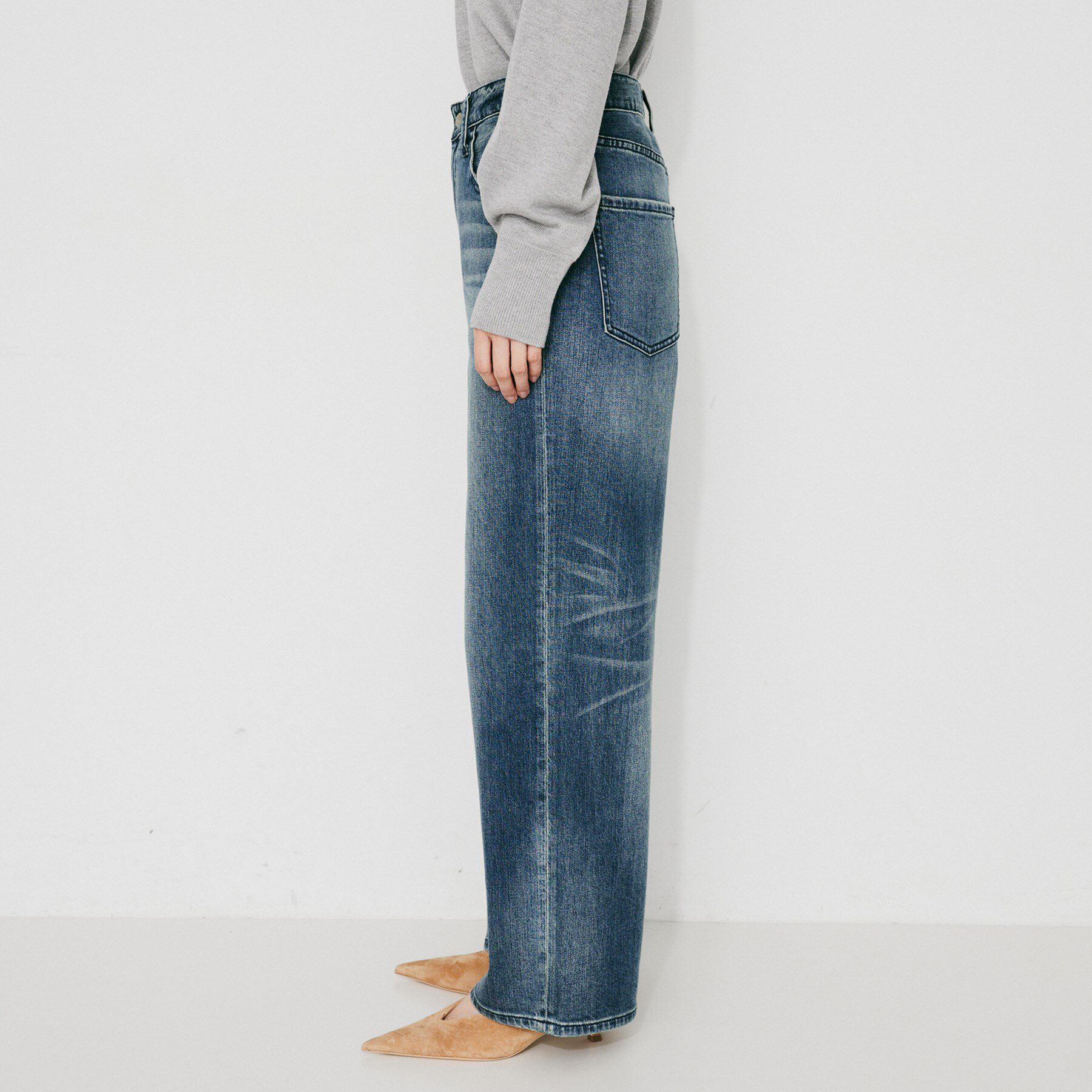 UNTITLED「【 Healthy DENIM 】別注 Pink Pepper ワイドストレートデニム」|デニム|