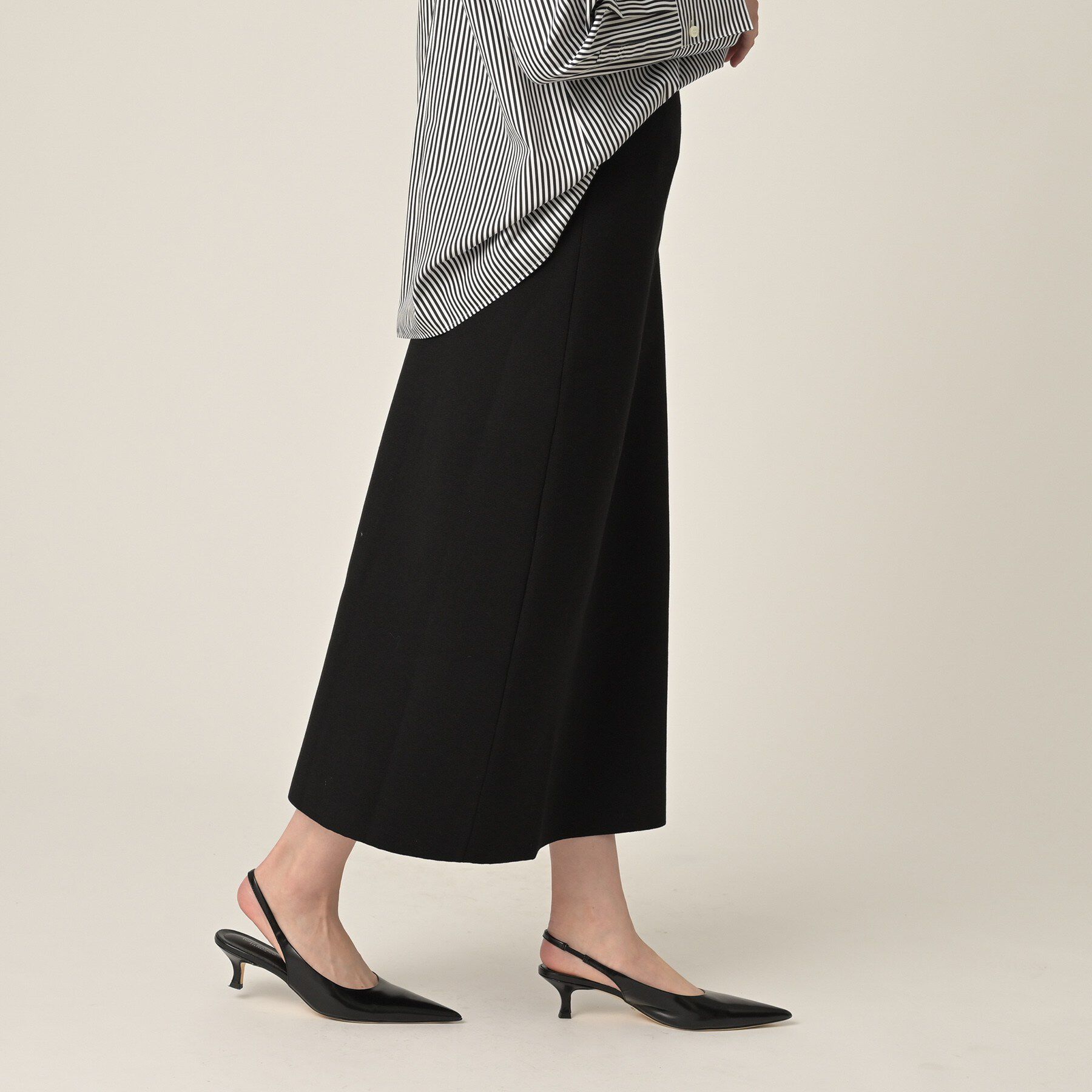 UNTITLED「【セットアップ可/ウエストゴム】Aラインニットスカート」|スカート|