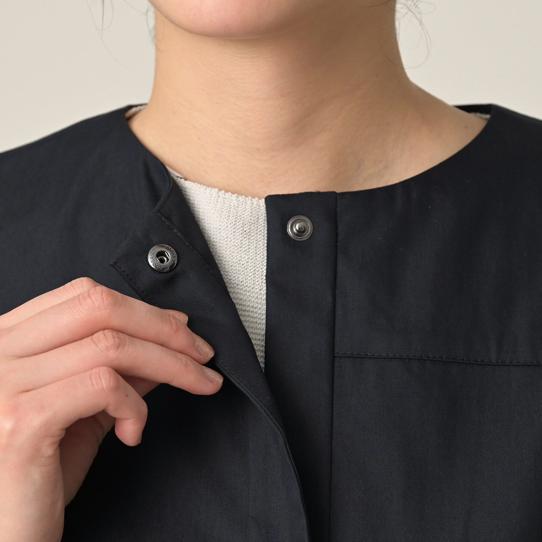 UNTITLED「【はっ水】ライトコットンミリタリーコート」|ノーカラーコート|