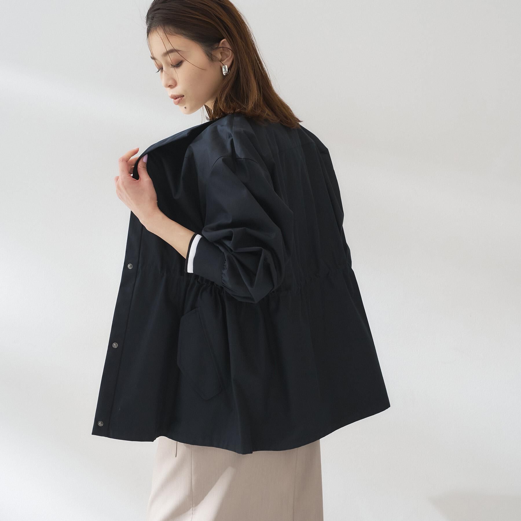 UNTITLED「【はっ水】ライトコットンミリタリーコート」|ノーカラーコート|