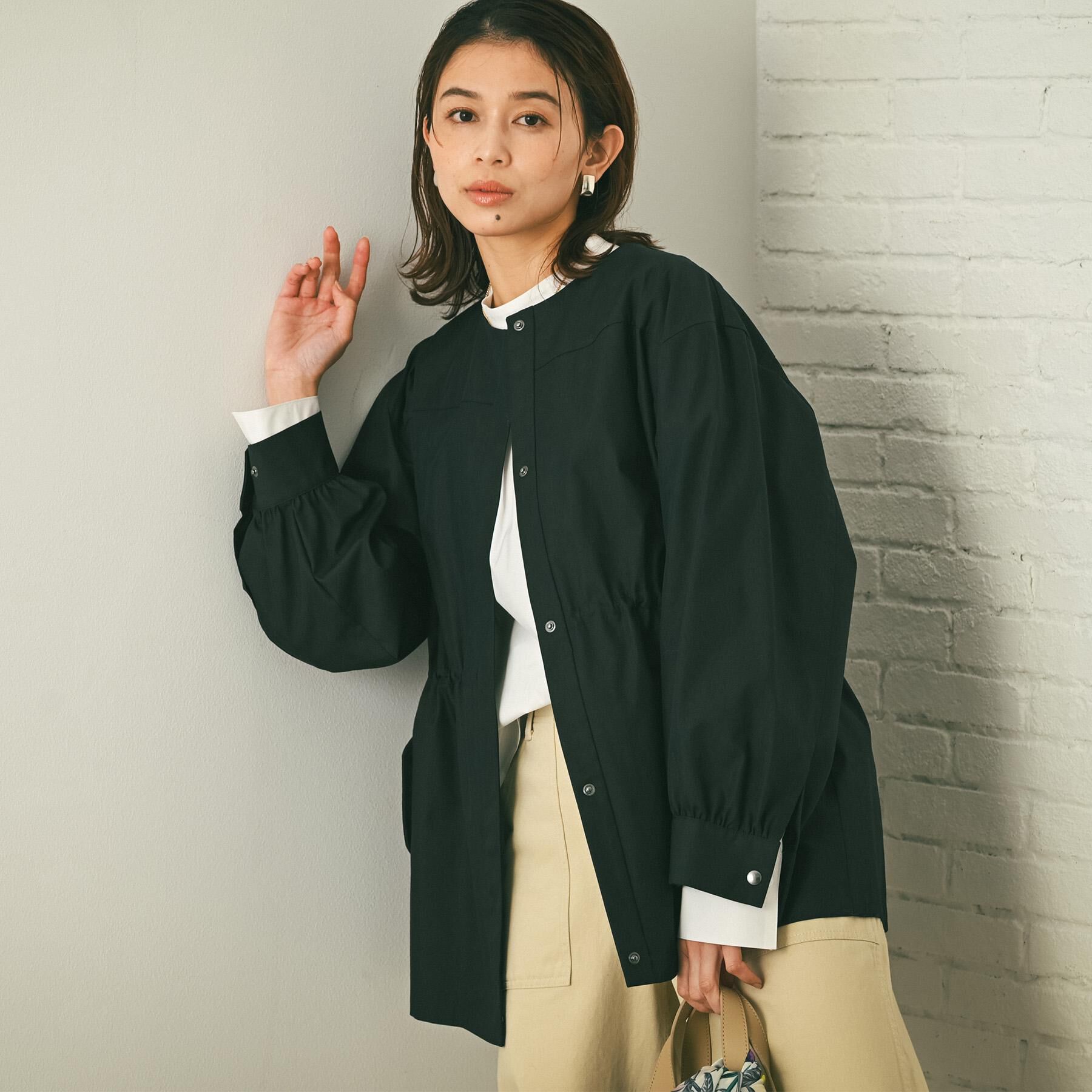 UNTITLED「【はっ水】ライトコットンミリタリーコート」|ノーカラーコート|