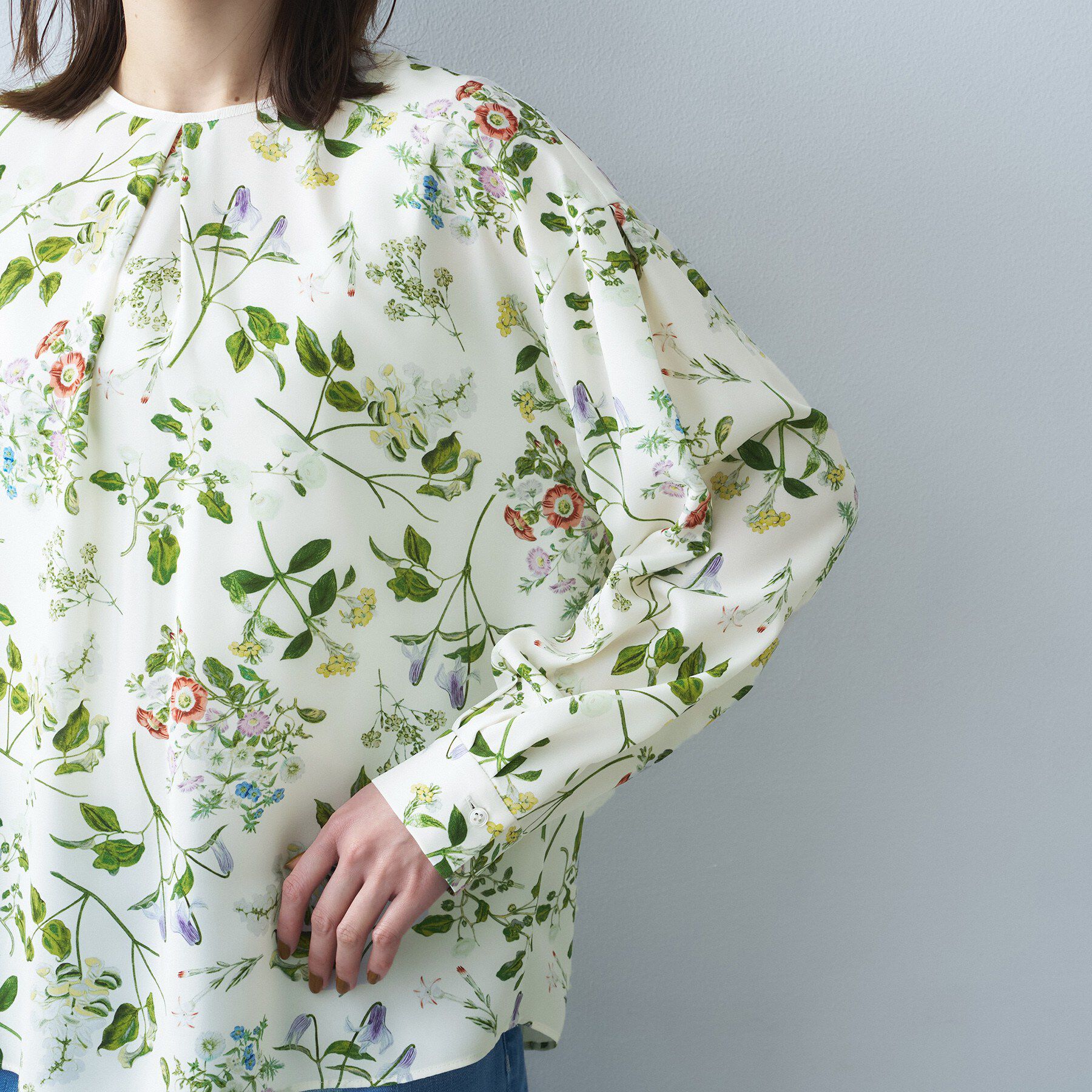 UNTITLED「【花柄/洗える】ボタニカルブラウス」|シャツ・ブラウス|