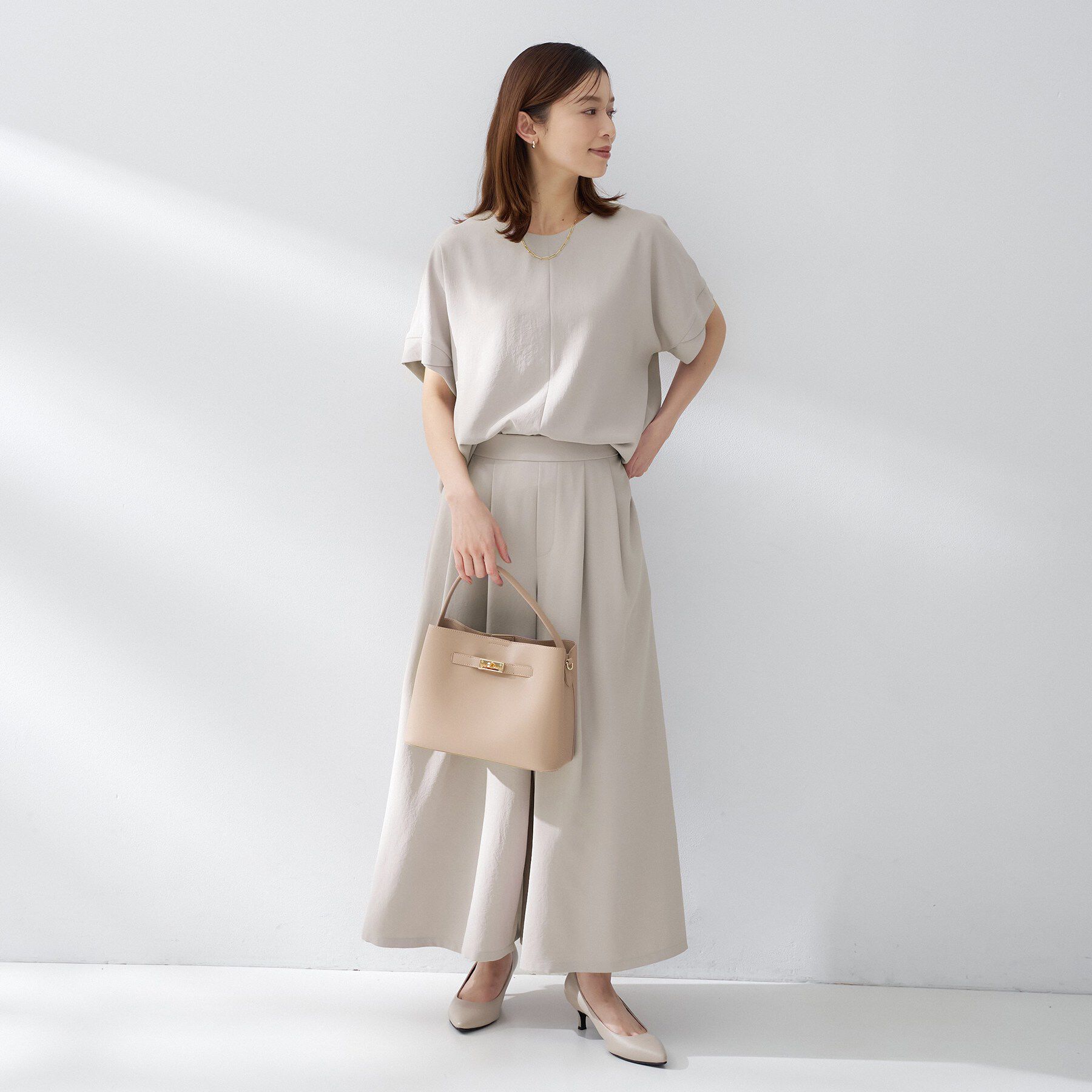 UNTITLED「【夏の名品セットアップが今年も登場！/はっ水/遮熱】リラクミスト ガウチョパンツ」|その他|