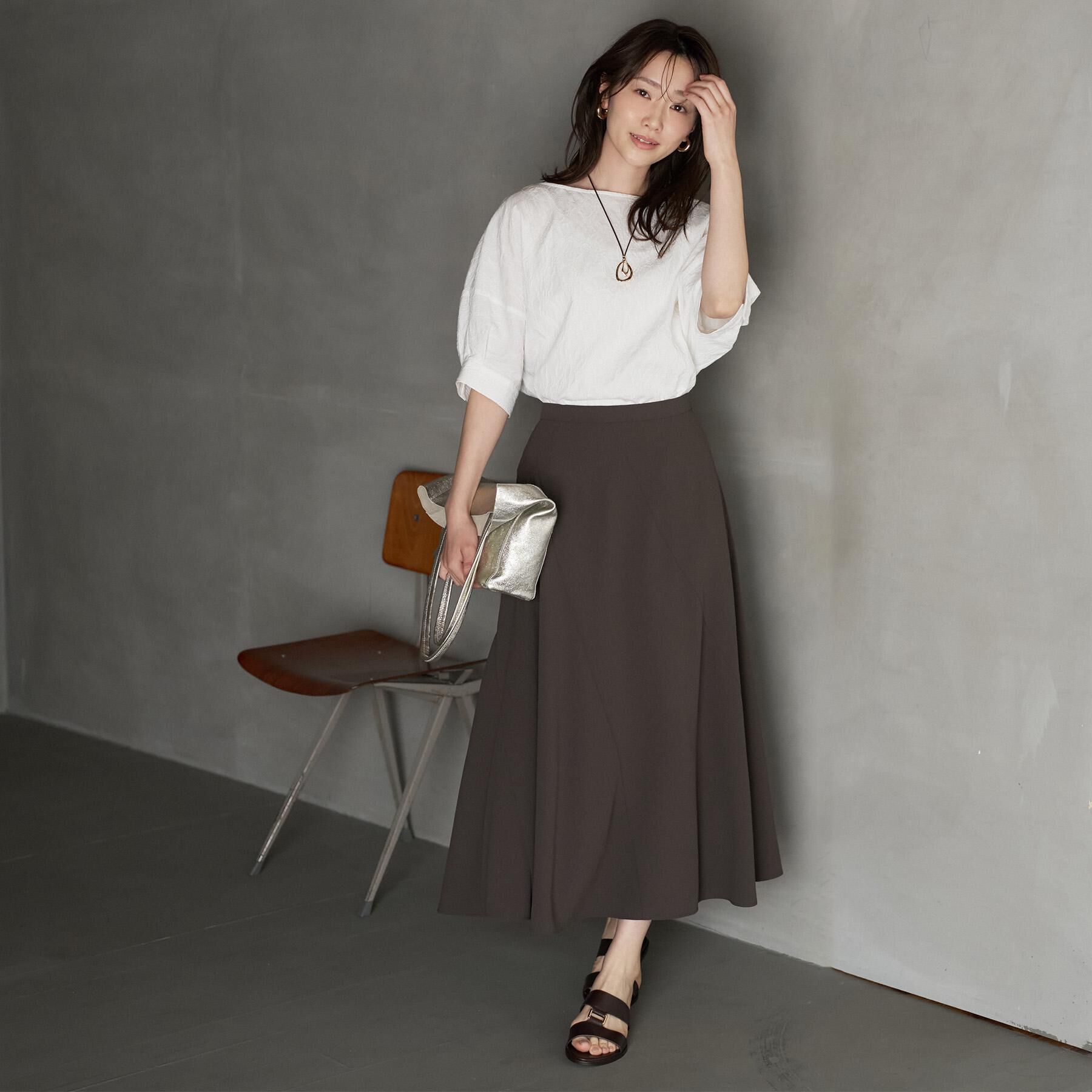 UNTITLED「【夏の名品セットアップが今年も登場！/はっ水/遮熱】リラクミスト フレアスカート」|スカート|