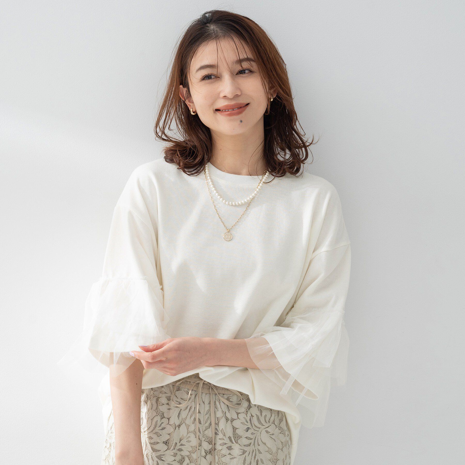 UNTITLED「【Munich】ラッフルスリーブトップス」|Tシャツ・カットソー|