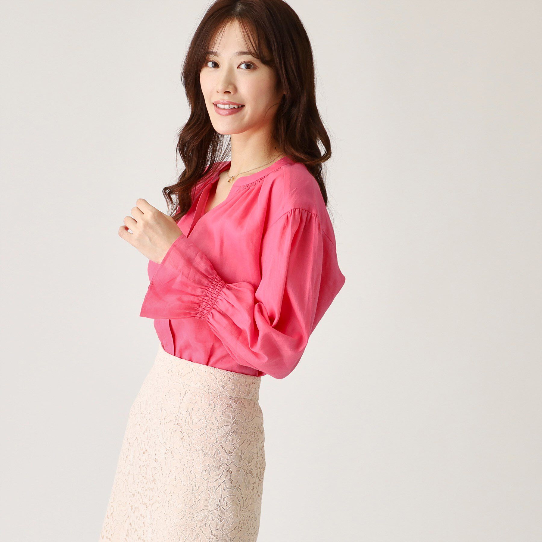 COUP DE CHANCE「【ラミー100％／洗える】ギャザーブラウス」|シャツ・ブラウス|