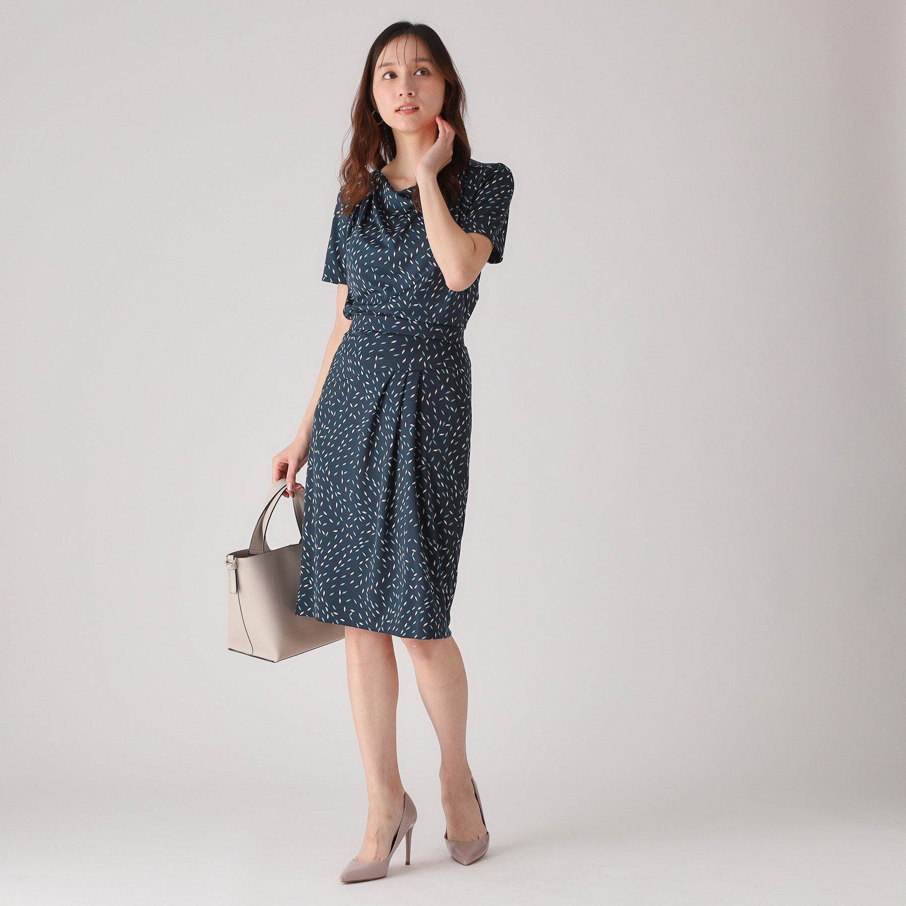 COUP DE CHANCE「【洗える／日本製】ジオメトリック柄タイトスカート」|スカート|