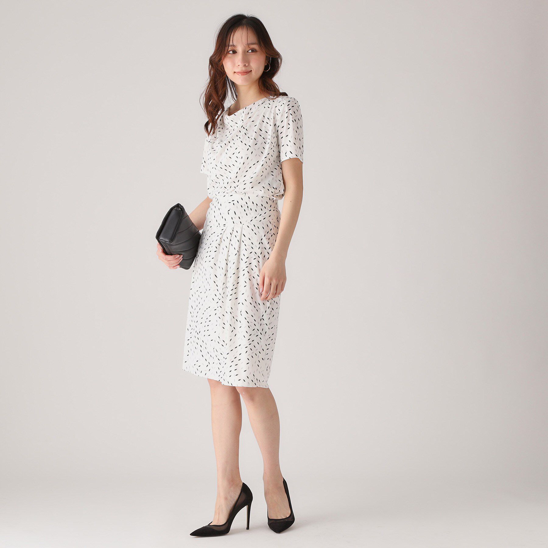 COUP DE CHANCE「【洗える／日本製】ジオメトリック柄タイトスカート」|スカート|