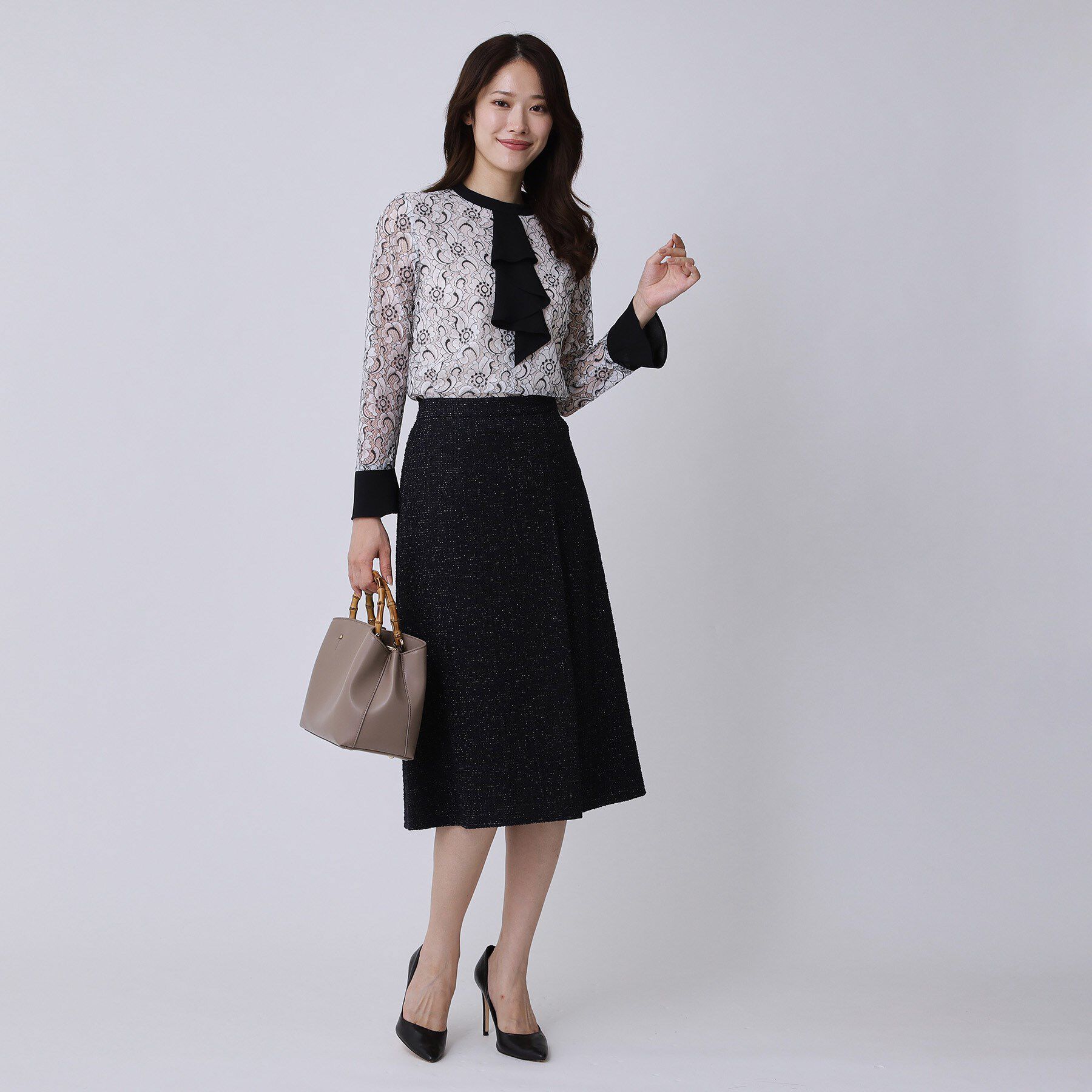 COUP DE CHANCE「【手洗い可／日本製】タック入りフレアースカート」|スカート|