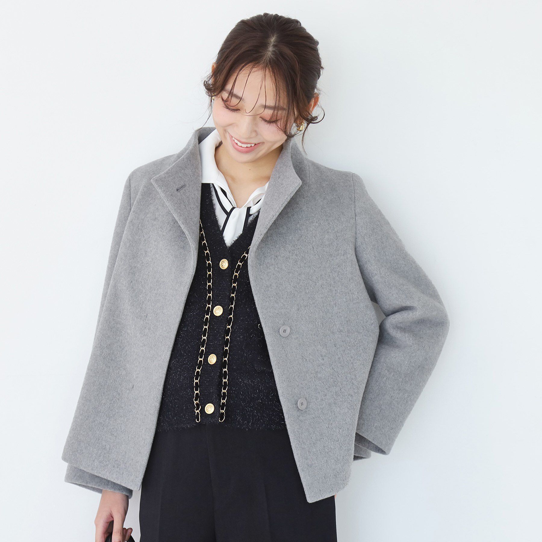 COUP DE CHANCE「【日本製】スタンドカラーのショート丈コート」|その他|