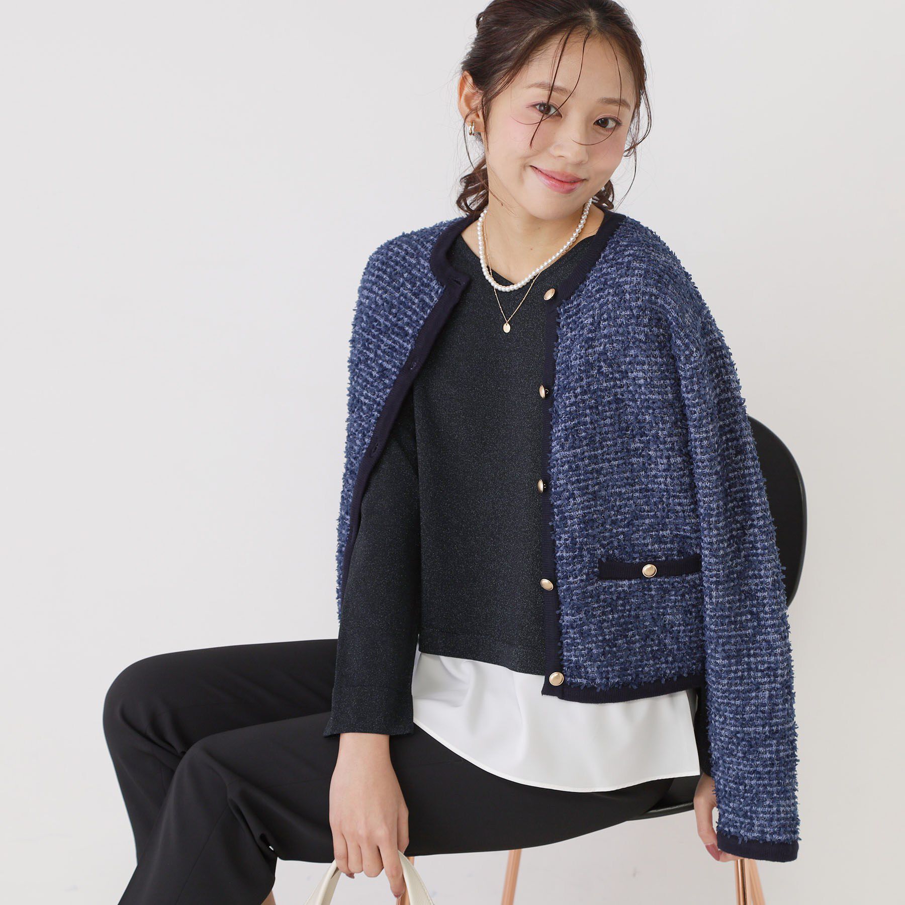 COUP DE CHANCE「【洗える】レイヤード風デザイントップス」|ニット・セーター|