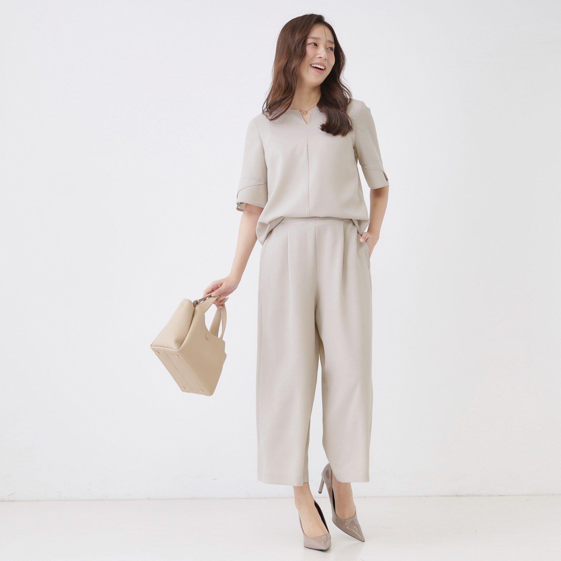 COUP DE CHANCE「【手洗い可／日本製／セットアップ可】ワイドパンツ」|その他|