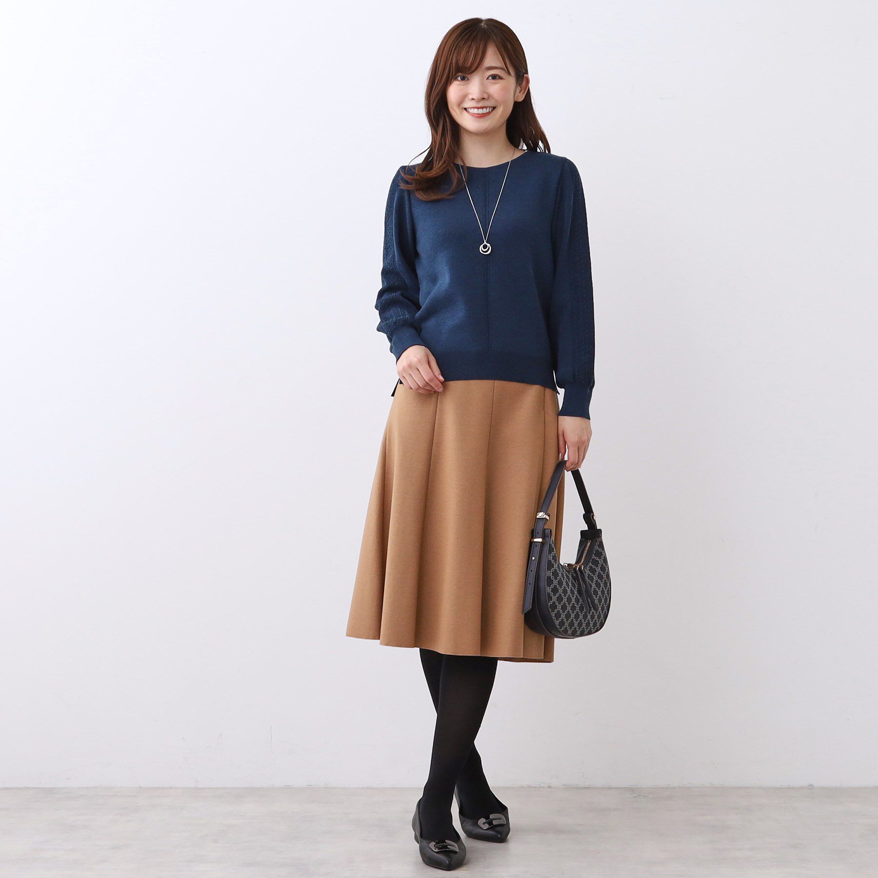 Reflect「【選べる8色／スカートにもパンツにも◎】ウール混ボートネックニット」|ニット・セーター|