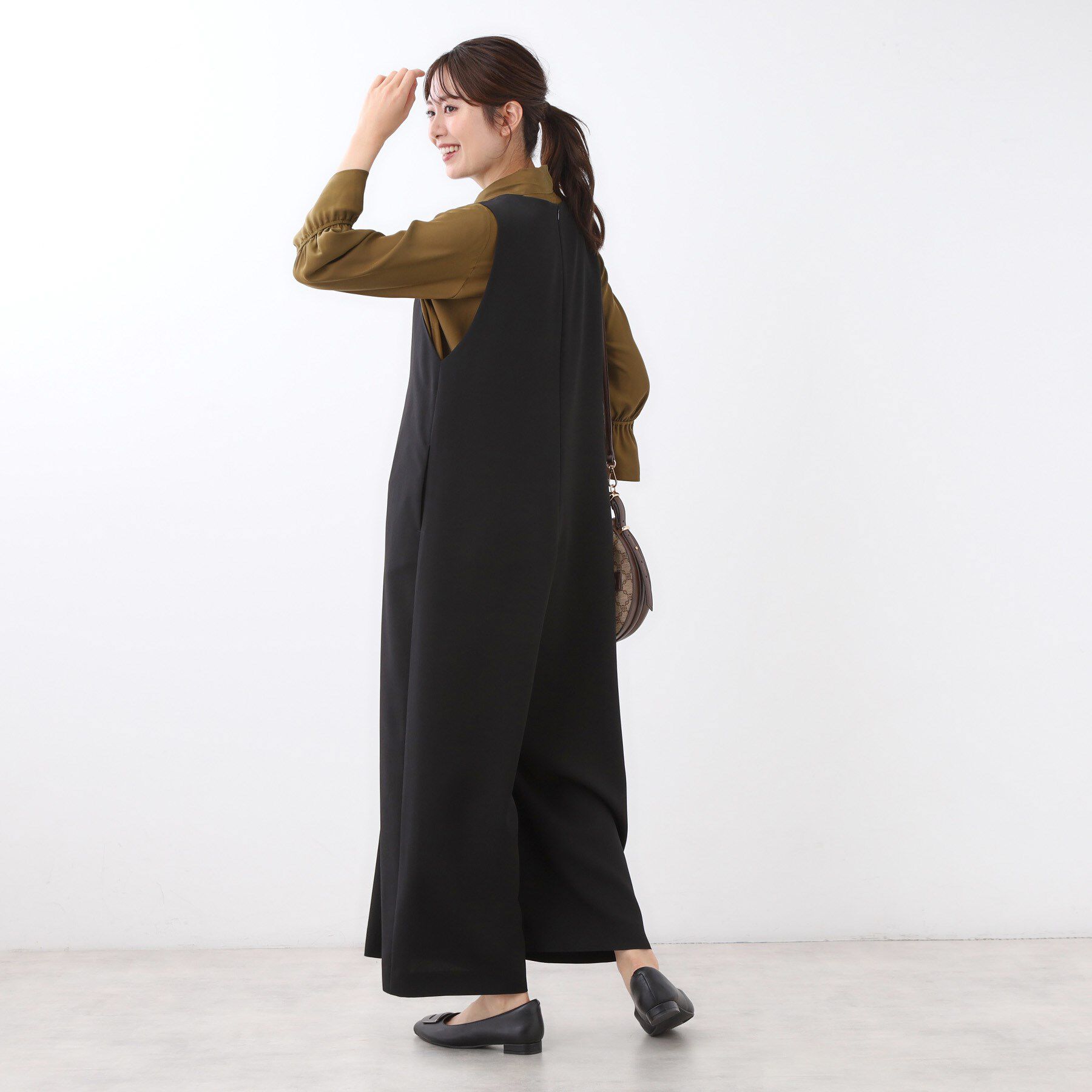 Reflect「【すっきり縦長シルエット】サロペットパンツ」|オールインワン|