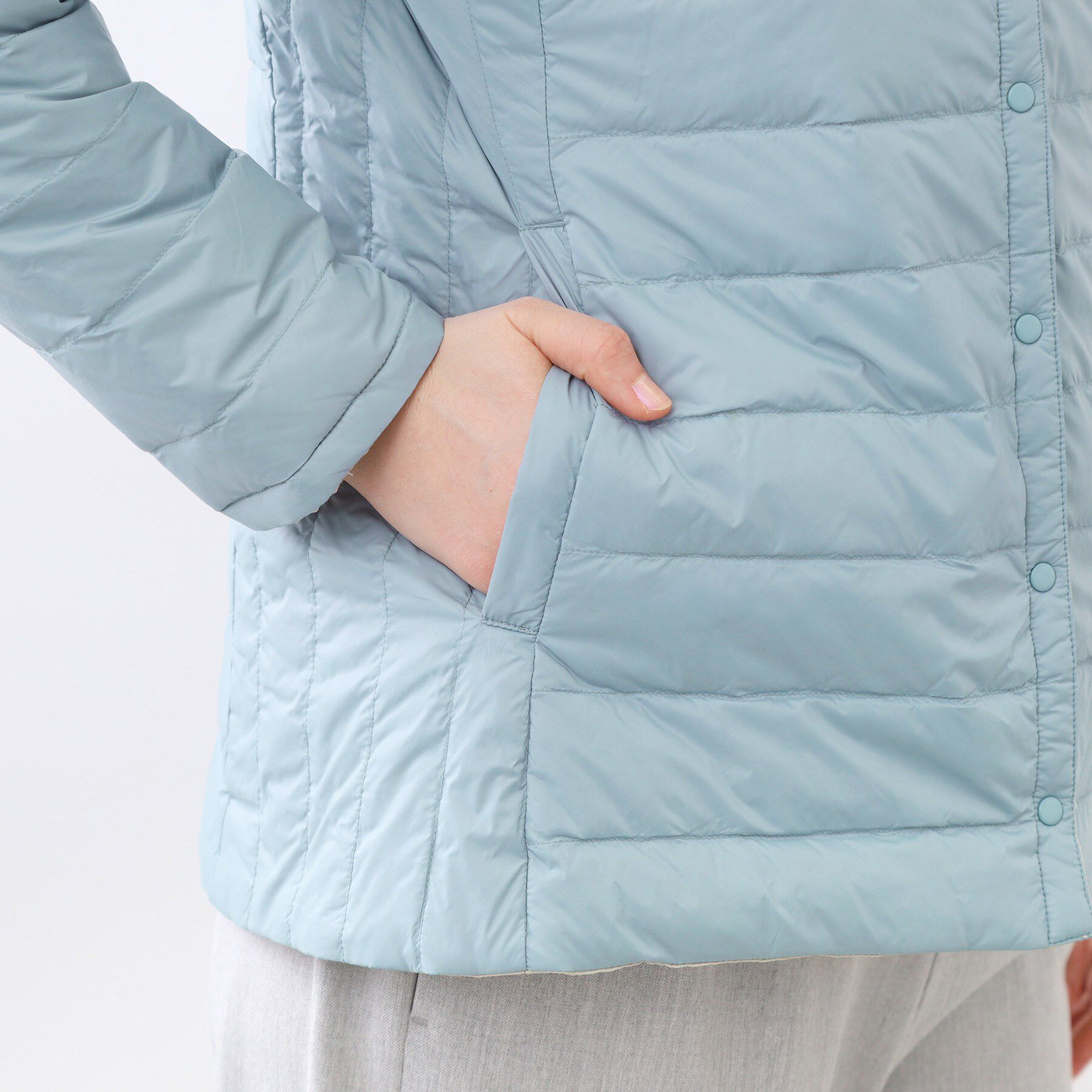 Reflect「【リバーシブルで着られる◎】ダイヤ柄キルトジャケット」|ダウン|