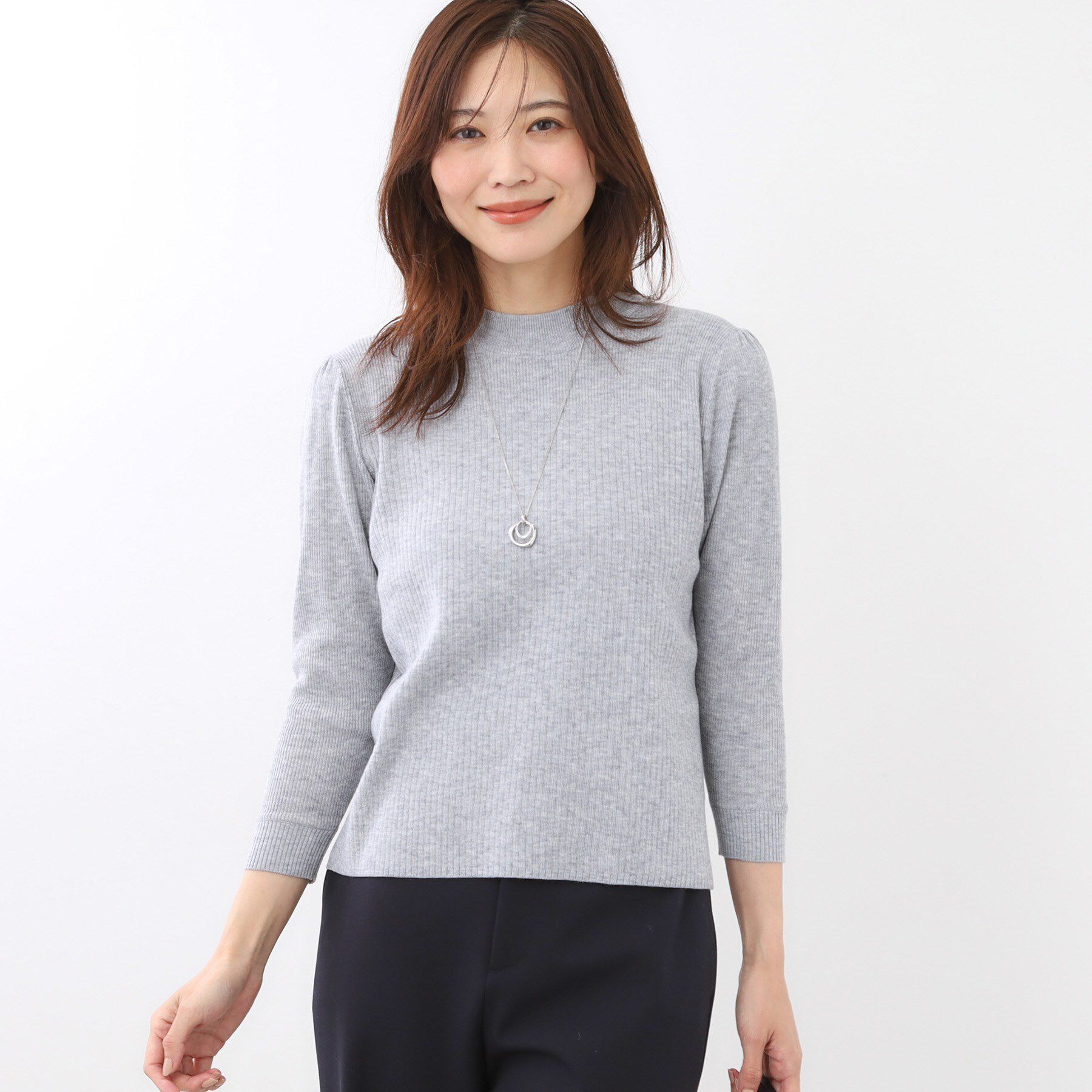 Reflect「【選べる5色／アンサンブル可】プチハイネックリブニット」|ニット・セーター|