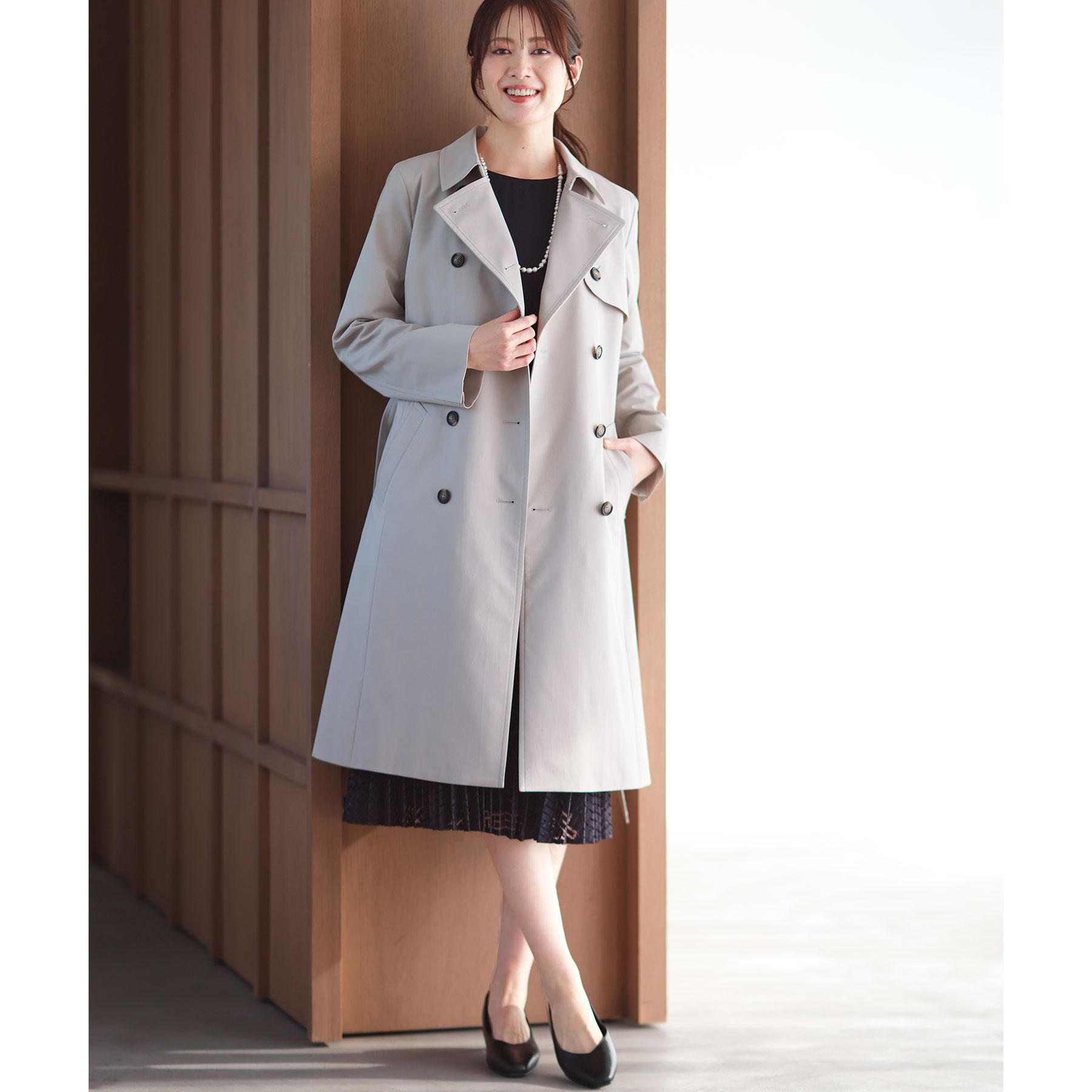 Reflect「【通勤／ライナー取り外し可】中綿ライナー付トレンチコート」|トレンチコート|