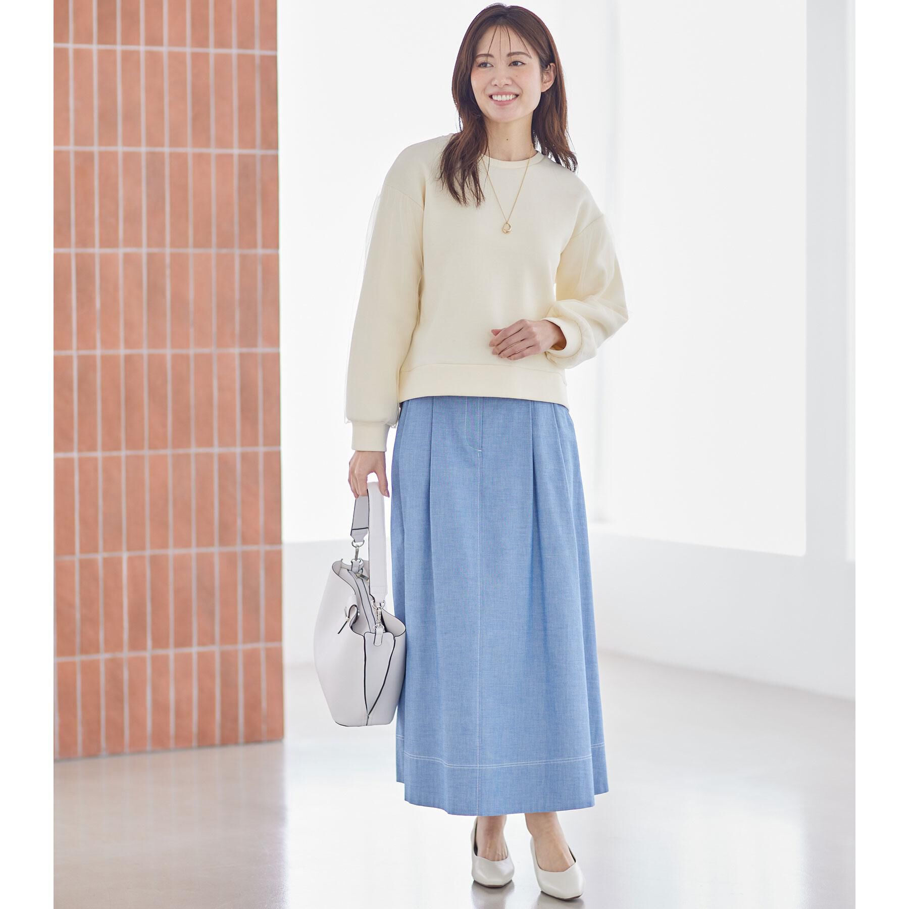 Reflect「チュールレイヤードスリーブプルオーバー」|Tシャツ・カットソー|