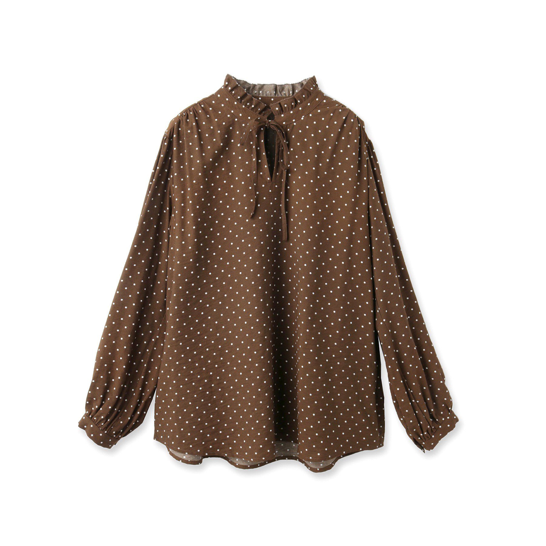 Reflect「【セットアップ可】ドット柄ワッシャーブラウス」|シャツ・ブラウス|
