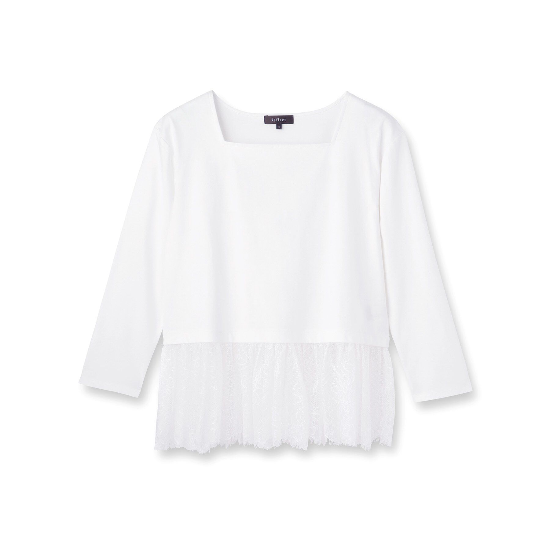 Reflect「【UVカット／接触冷感／レイヤードにおすすめ◎】レース切り替えプルオーバージャージ」|Tシャツ・カットソー|