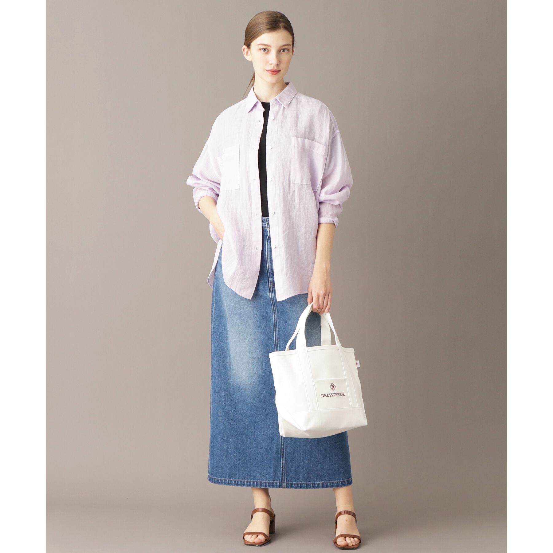 DRESSTERIOR「【人気定番/ラミー100％】ガーメントダイラミーシャツ」|シャツ・ブラウス|