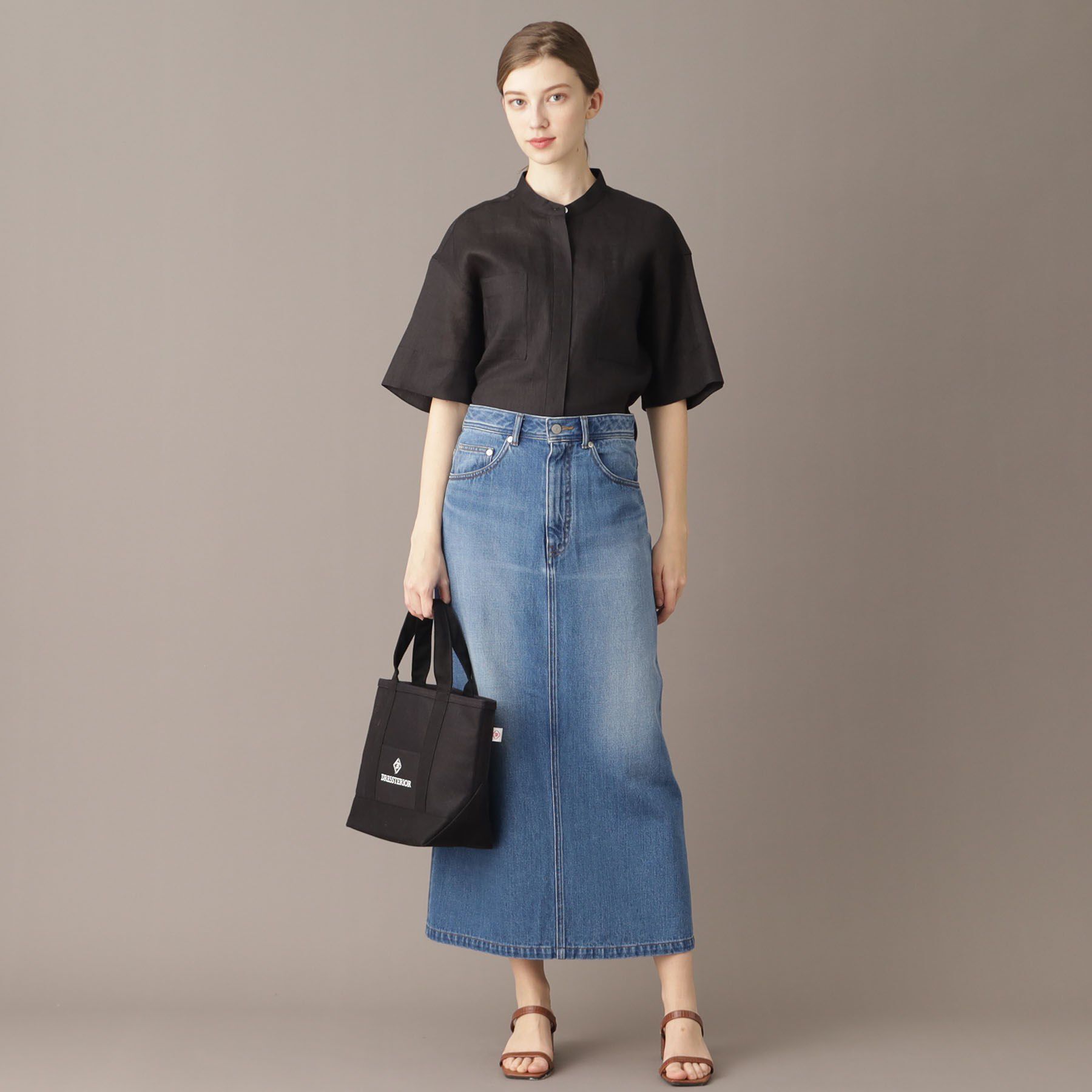 DRESSTERIOR「【リネン100％/洗える】フレンチリネンハーフスリーブシャツ」|シャツ・ブラウス|