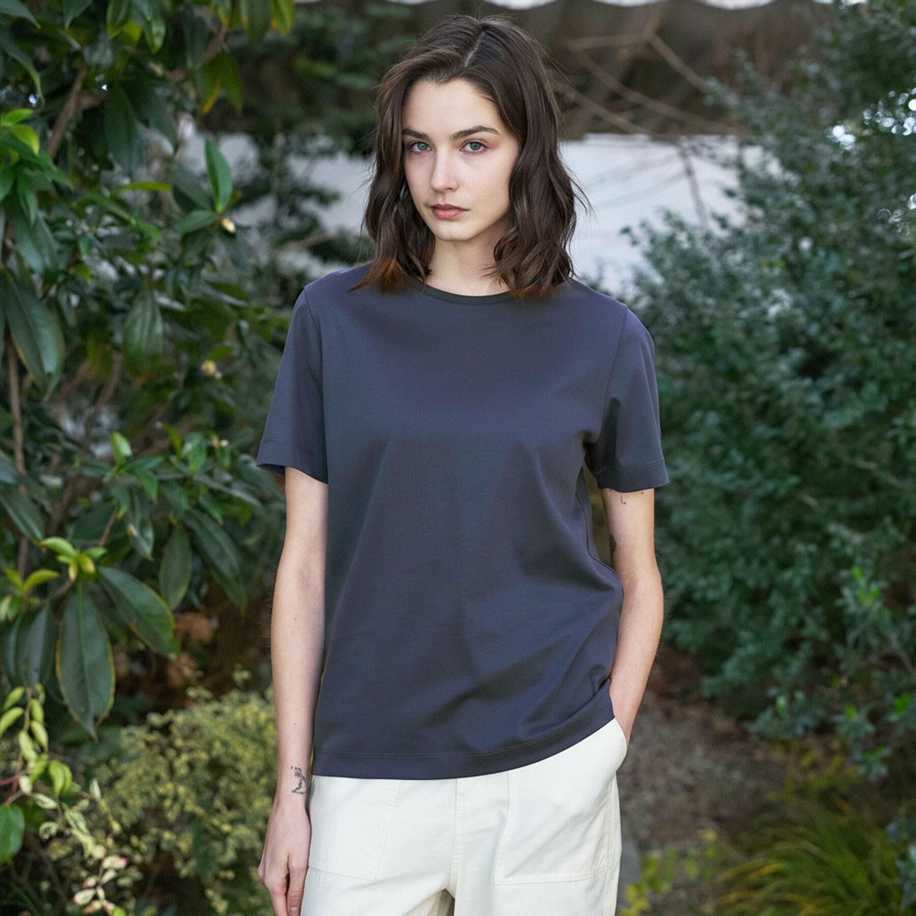 DRESSTERIOR「【接触冷感／抗菌防臭／消臭】アイスクリアコットンTシャツ」|Tシャツ・カットソー|