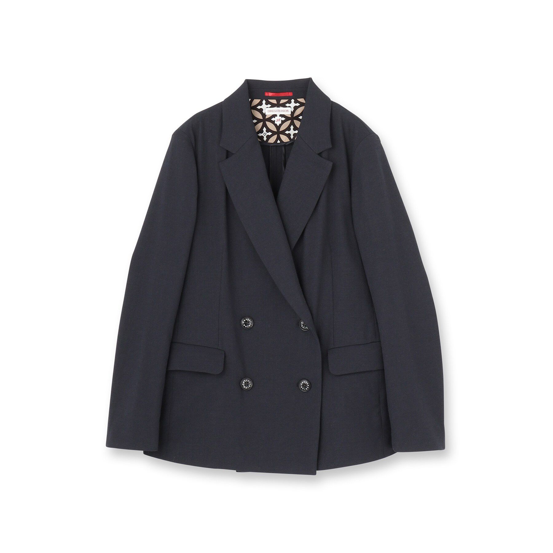 DRESSTERIOR「【セットアップ/可吸水速乾/ウォッシャブル】リネンブレンドオックスダブルジャケット」|テーラードジャケット|