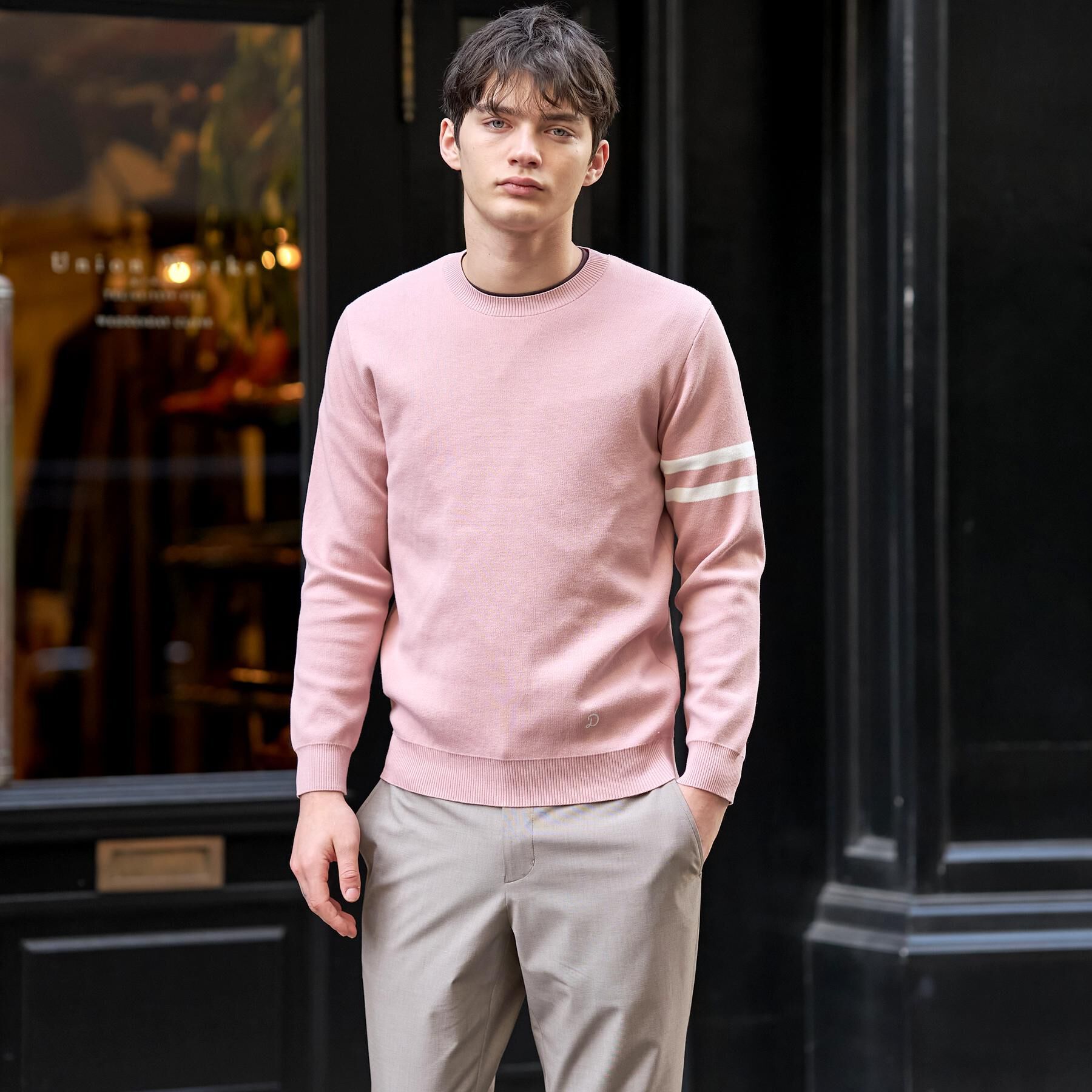 DRESSTERIOR「【ウォッシャブル】コットンスムース アームラインクルーネック」|ニット・セーター|