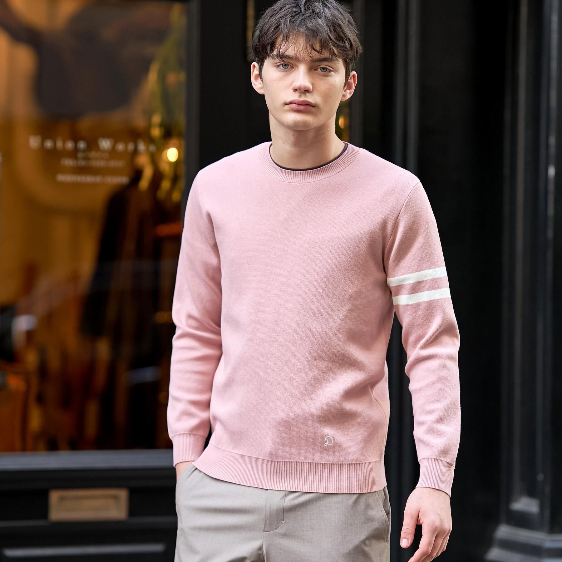 DRESSTERIOR「【ウォッシャブル】コットンスムース アームラインクルーネック」|ニット・セーター|