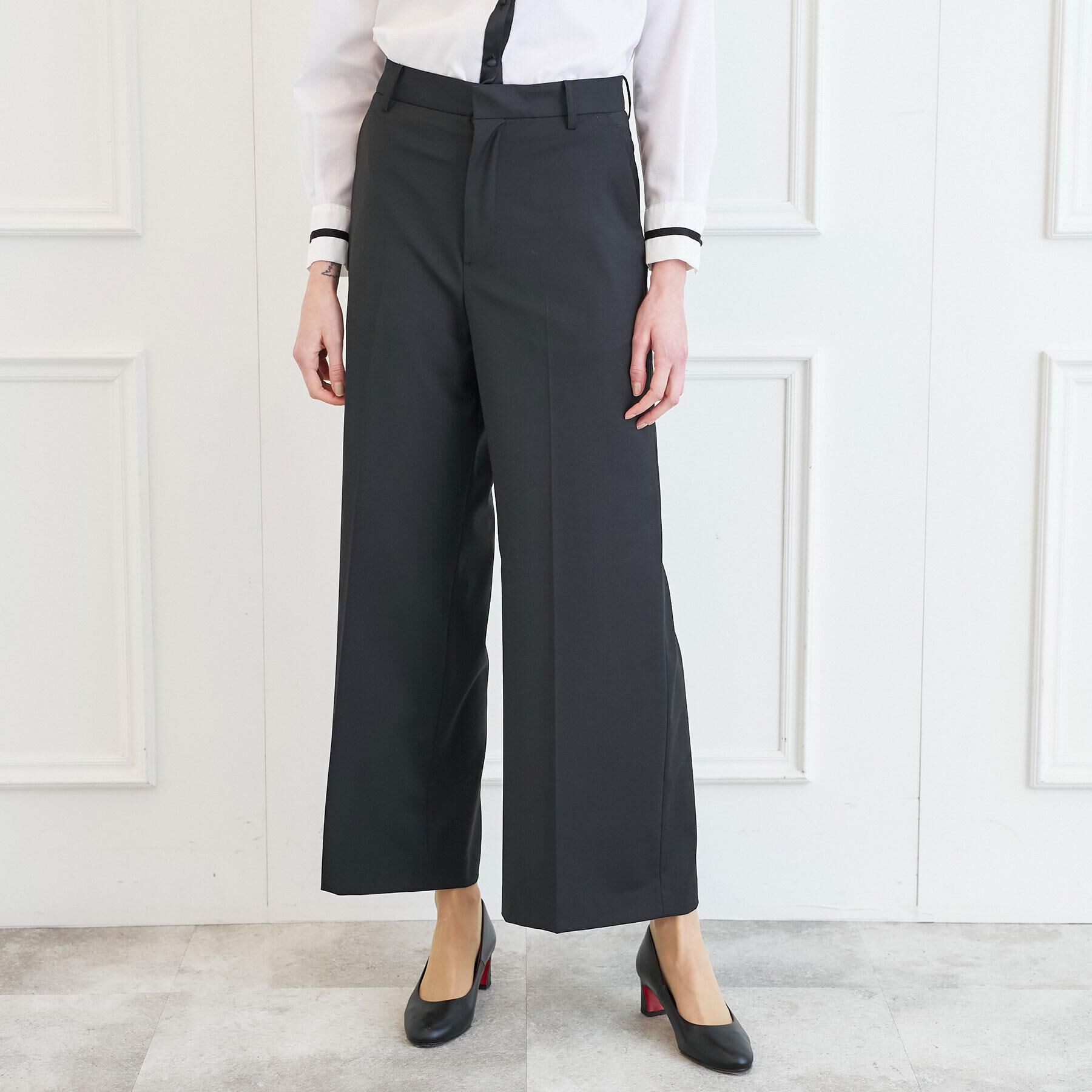 DRESSTERIOR「【otonaMUSE5月号掲載/セットアップ可】ブラックワイドパンツ SETUP」|その他|