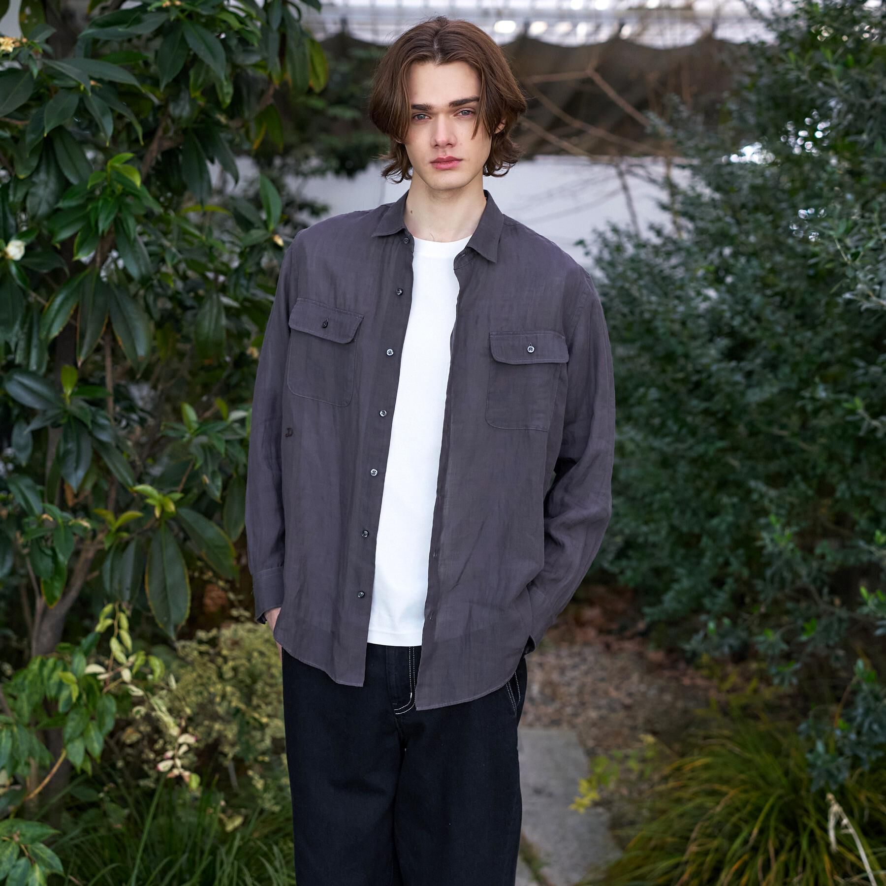 DRESSTERIOR「【Safari5月号掲載】ガーメンドダイ ピュアリネンシャツ」|シャツ・ブラウス|