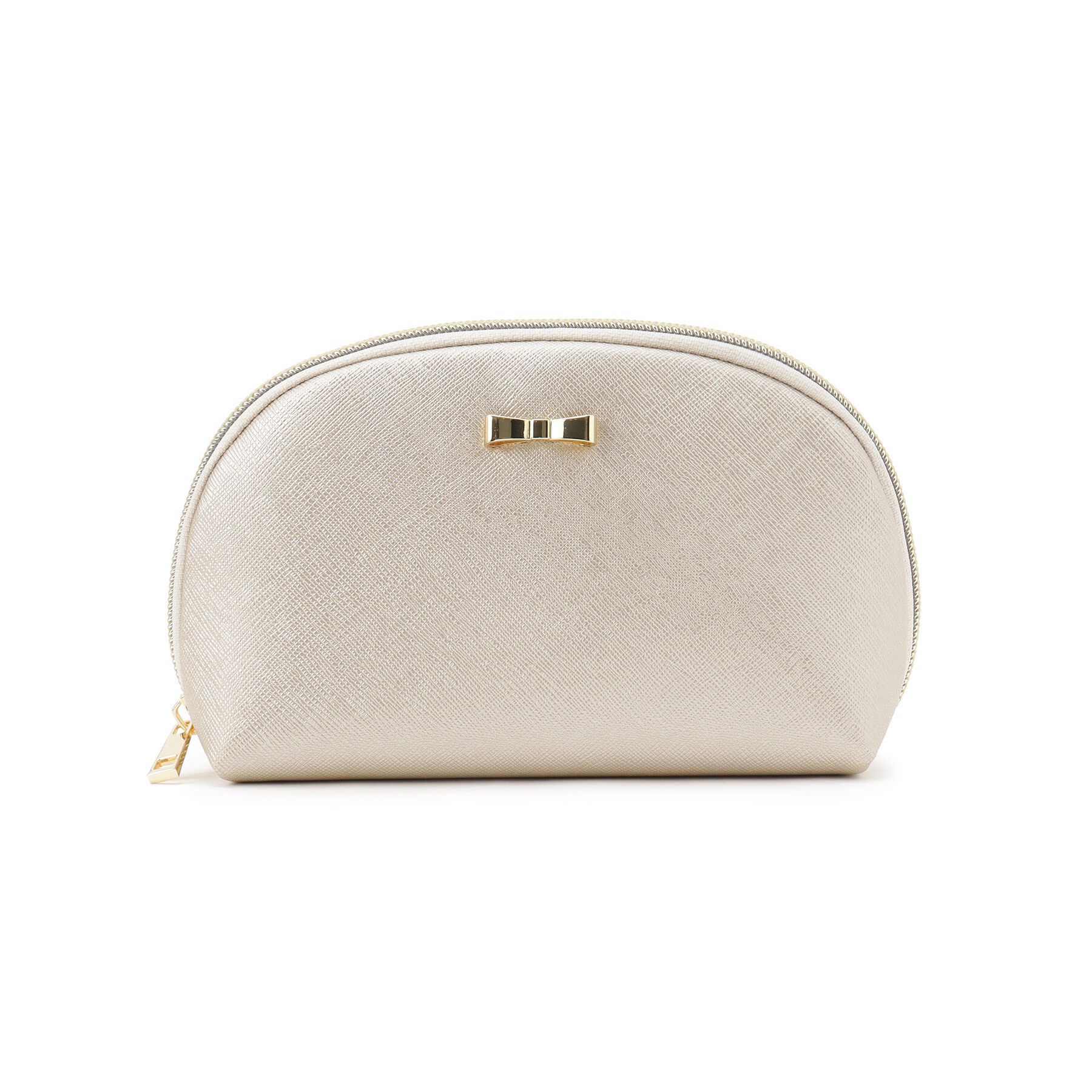 grove「ラウンドリボンポーチ」|ポーチ|アイボリー(004)