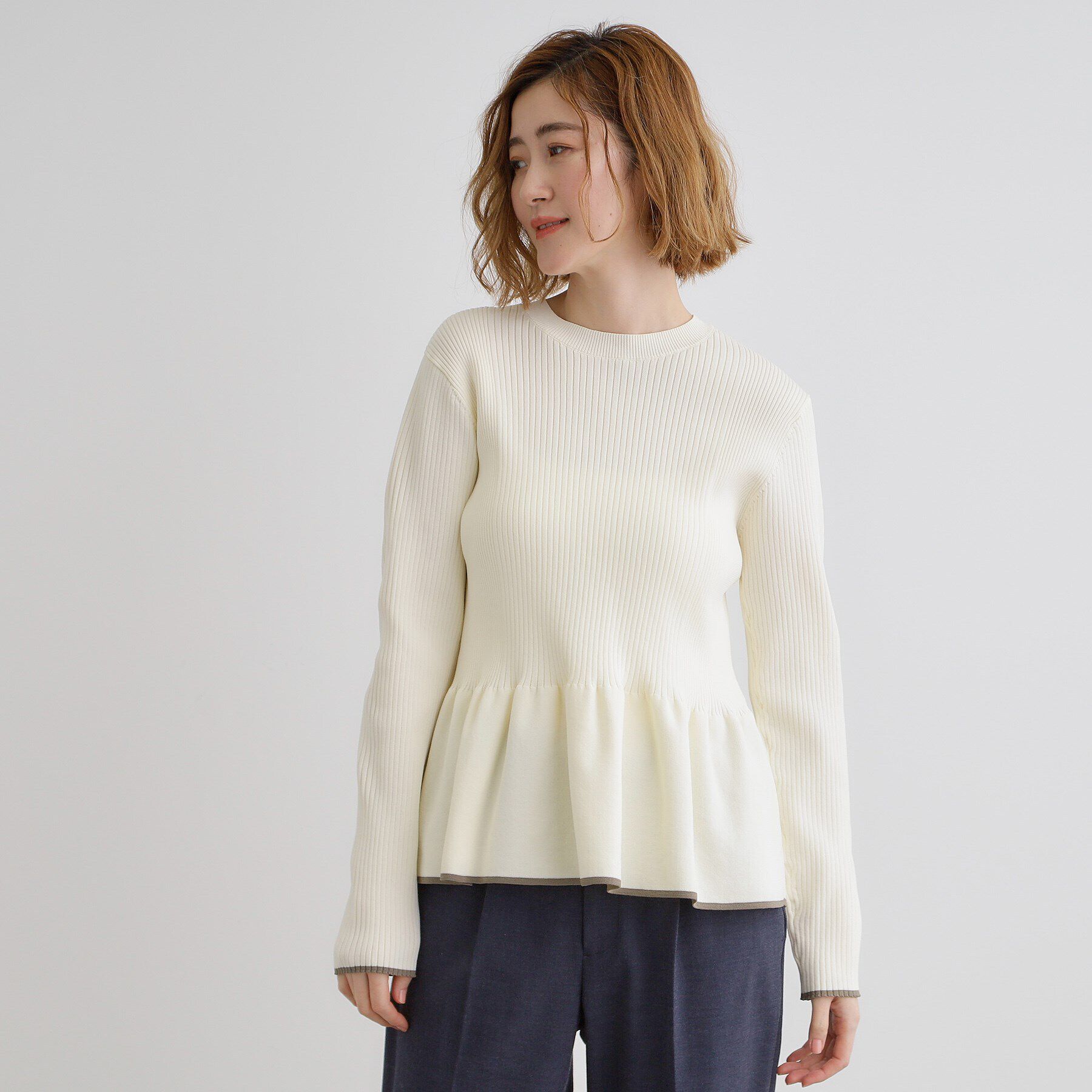 grove「前後2WAYペプラムカーディガン」|ニット・セーター|